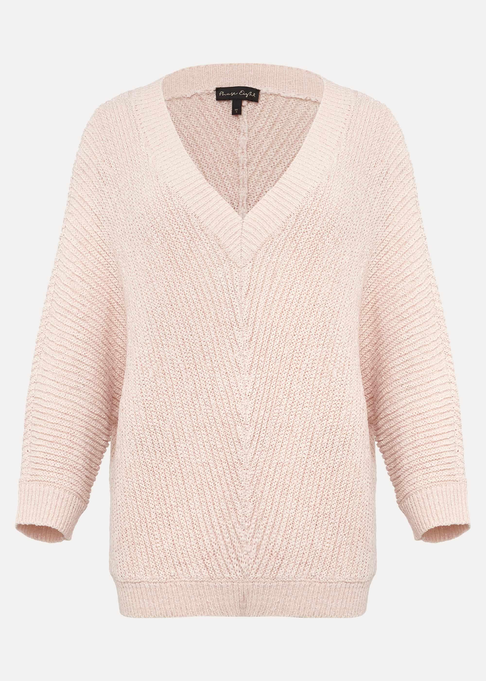 Pia V Neck Ribbed Jumper