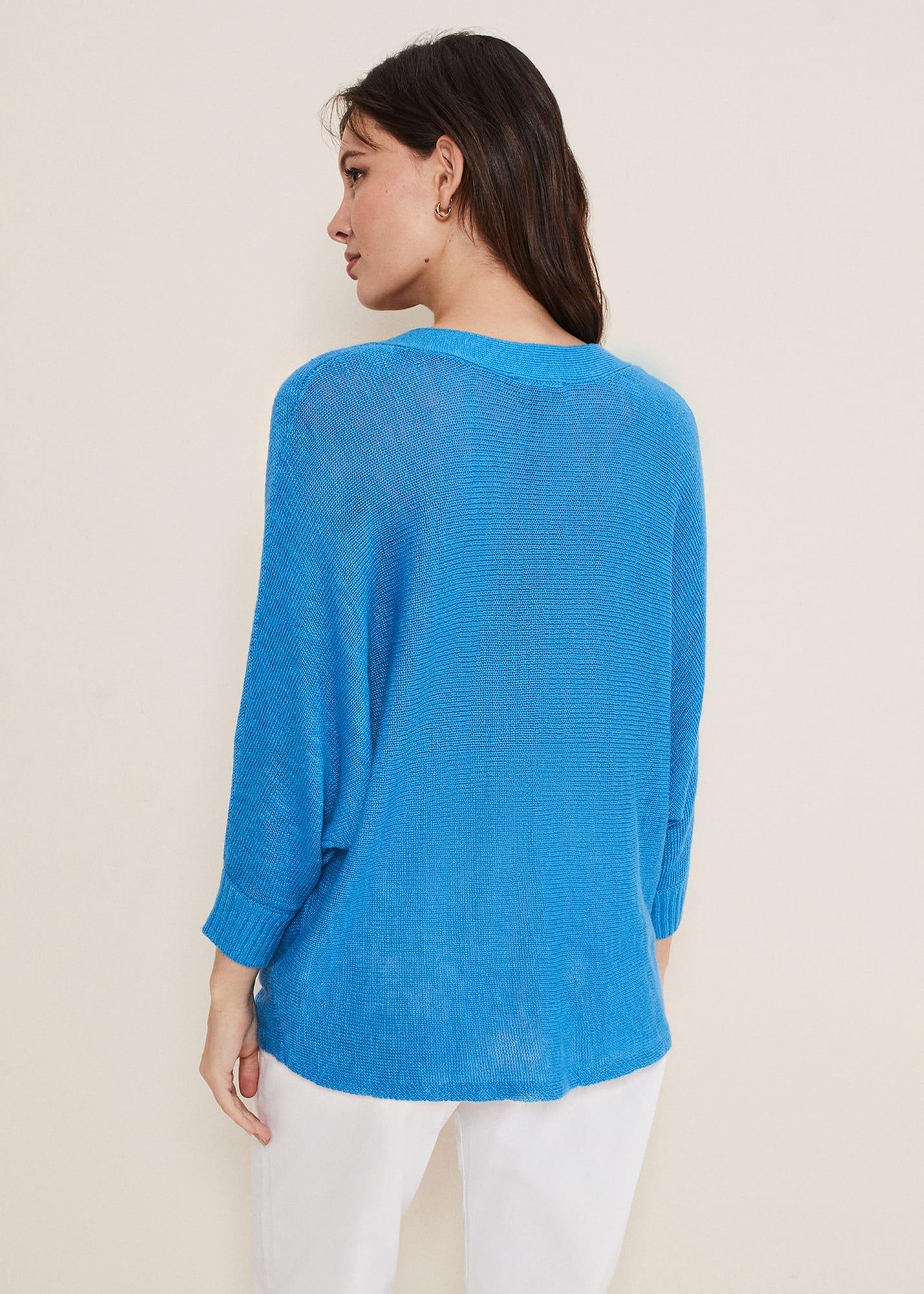 Larol Linen V Neck Knit