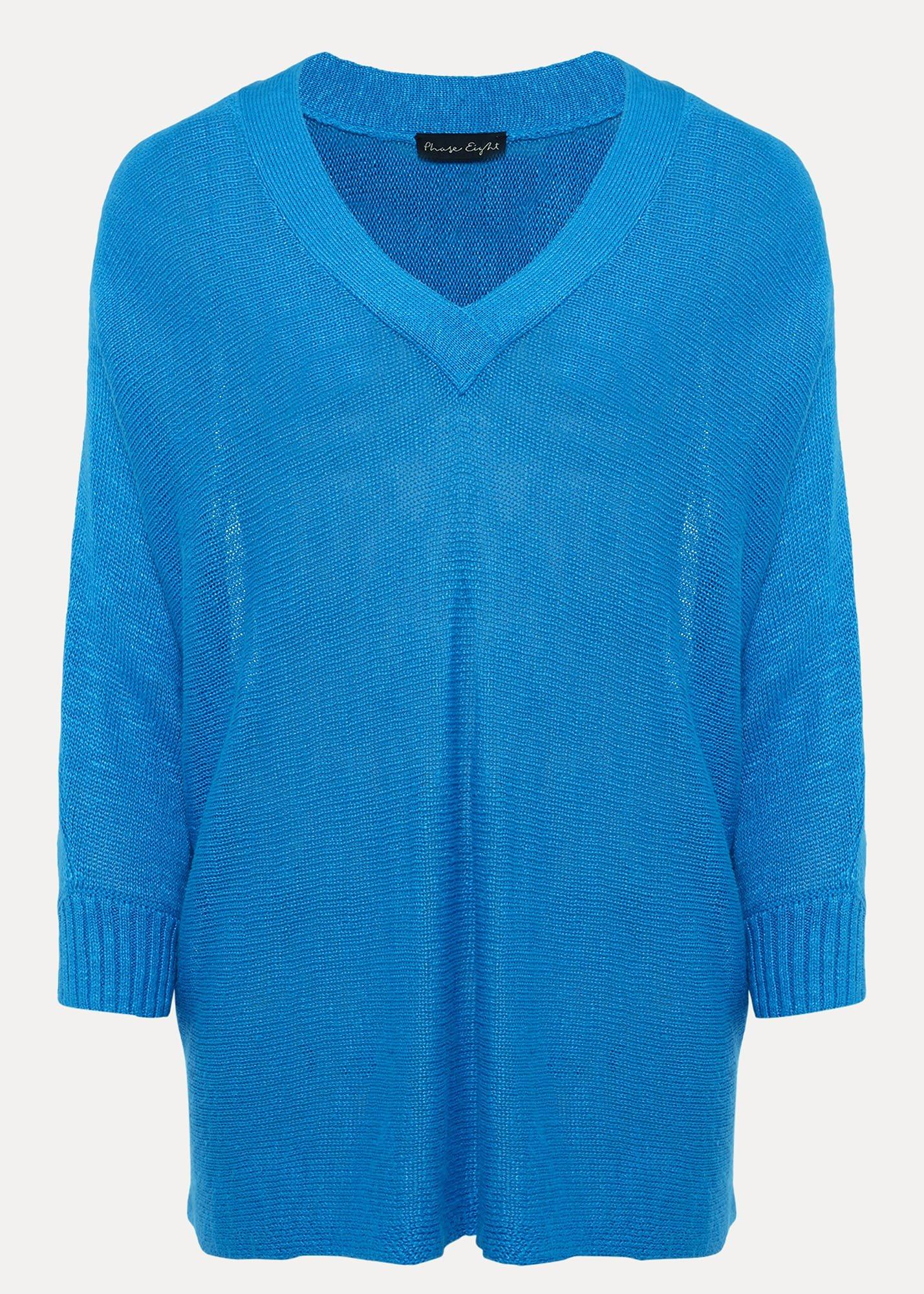 Larol Linen V Neck Knit
