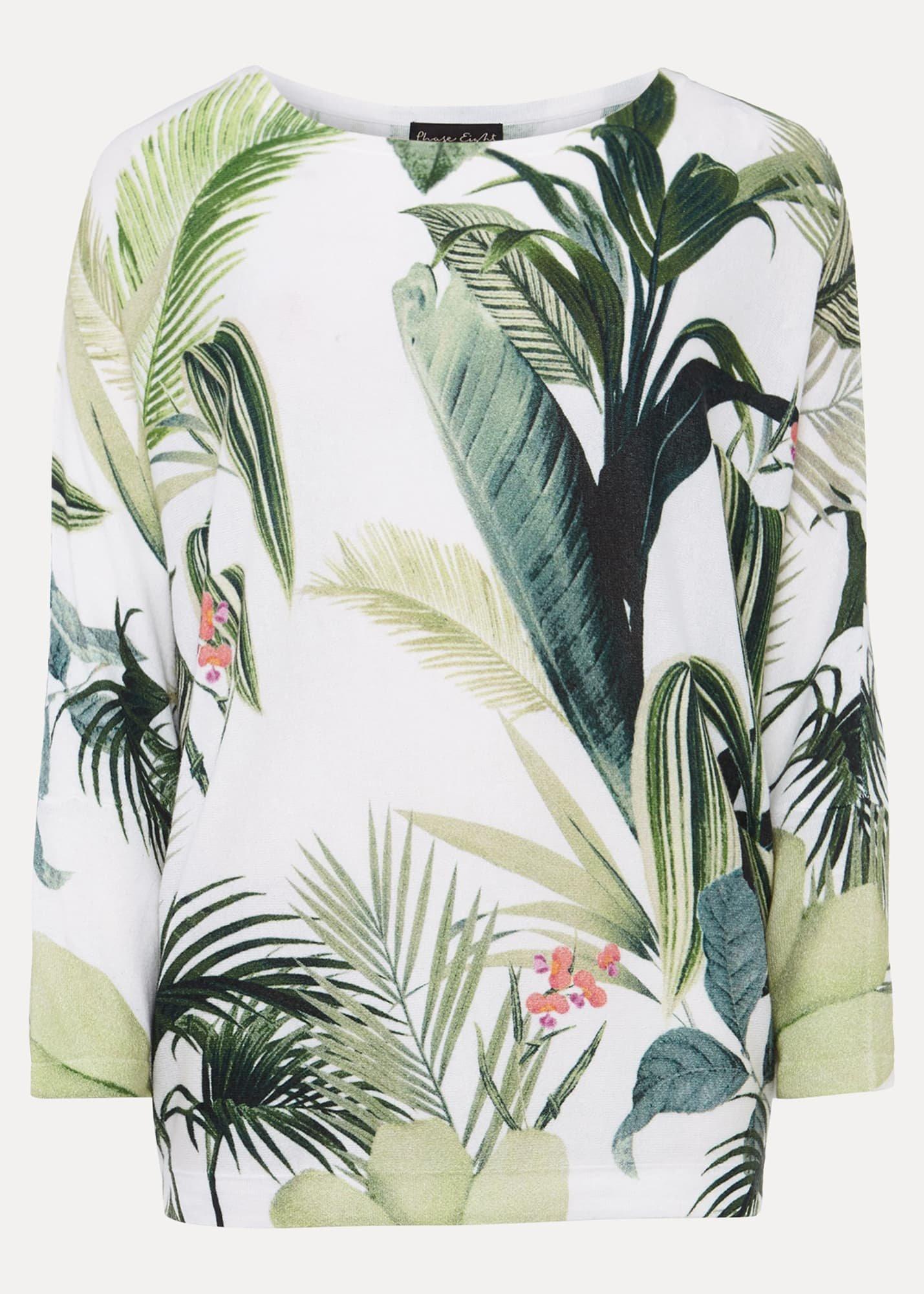Johanna Cotton Palm Print Jumper