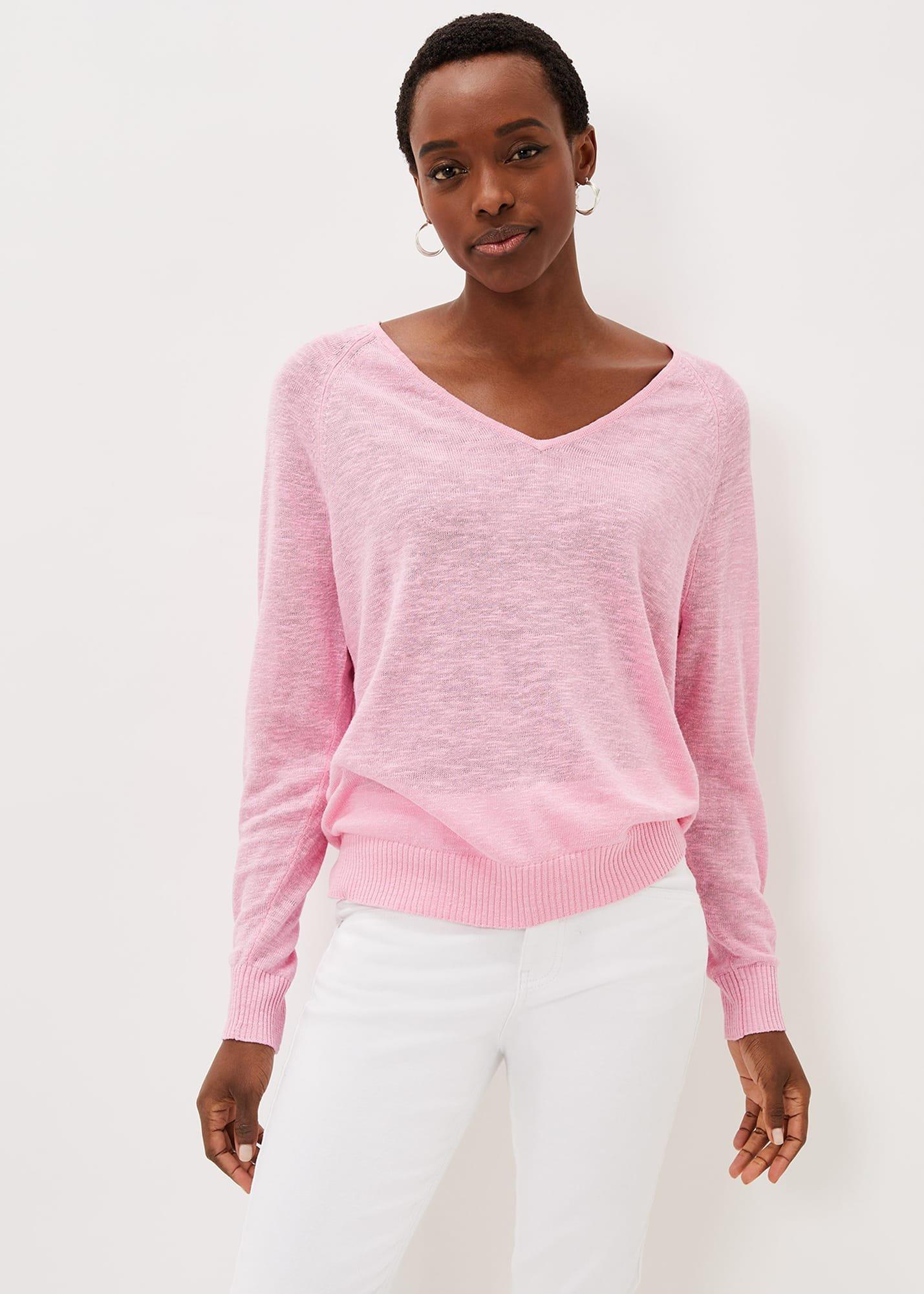 Senita Linen V-Neck Jumper