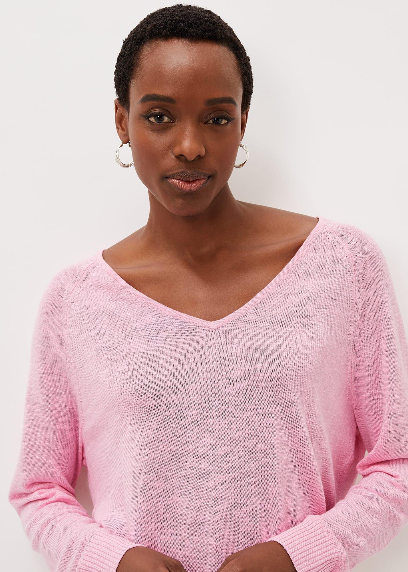 Senita Linen V-Neck Jumper