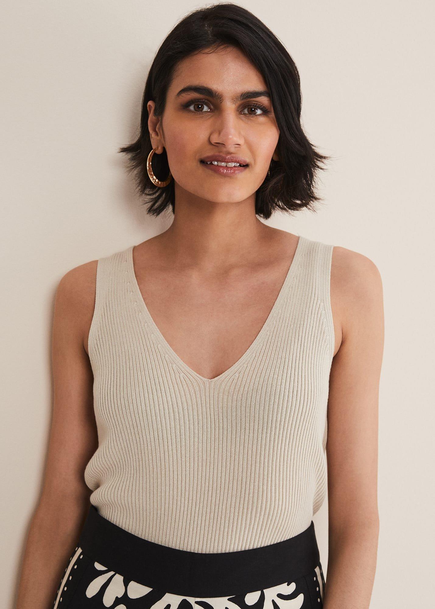 Caryl Ribbed Vest Top