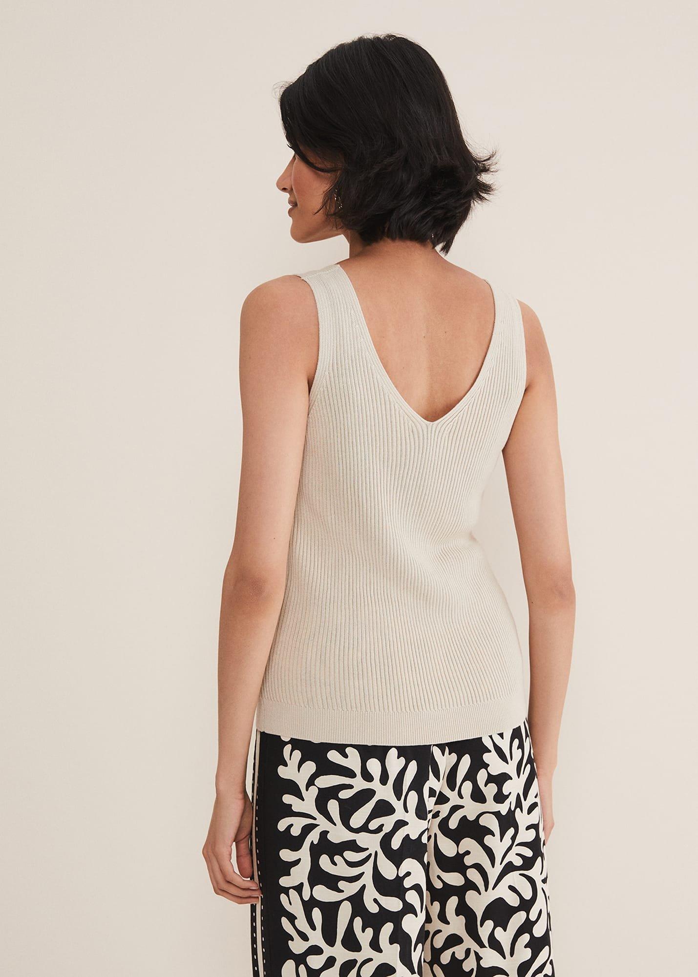 Caryl Ribbed Vest Top