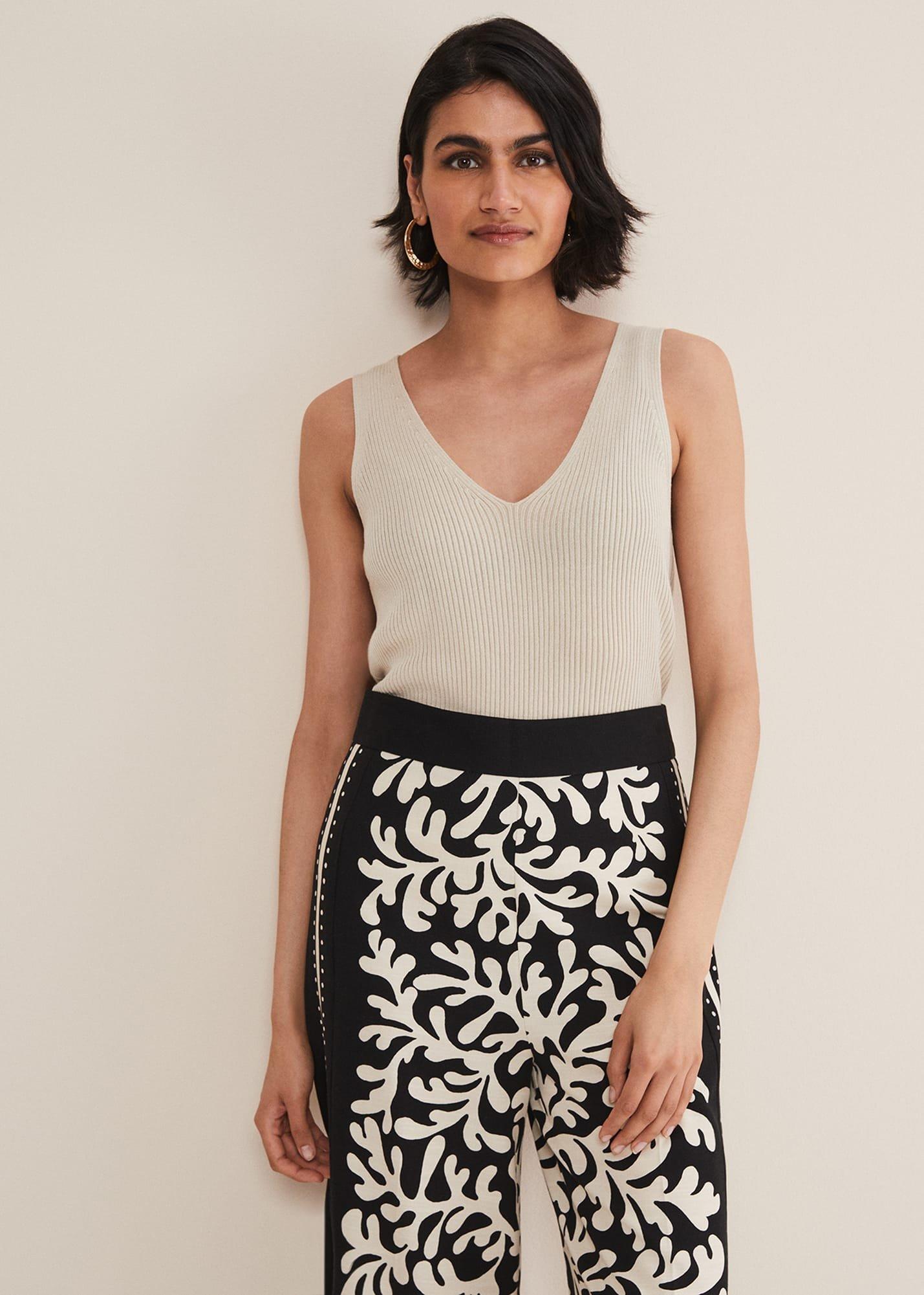 Caryl Ribbed Vest Top