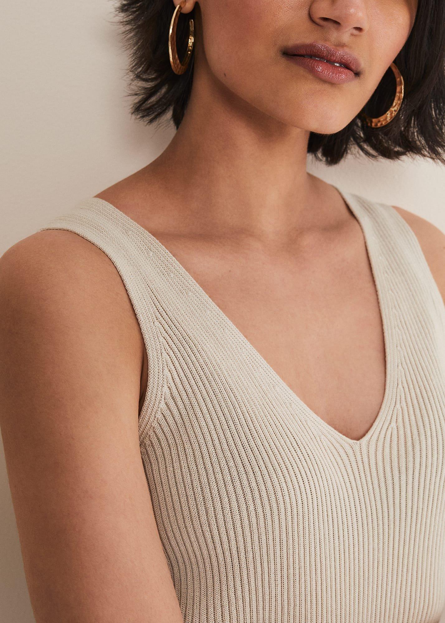 Caryl Ribbed Vest Top