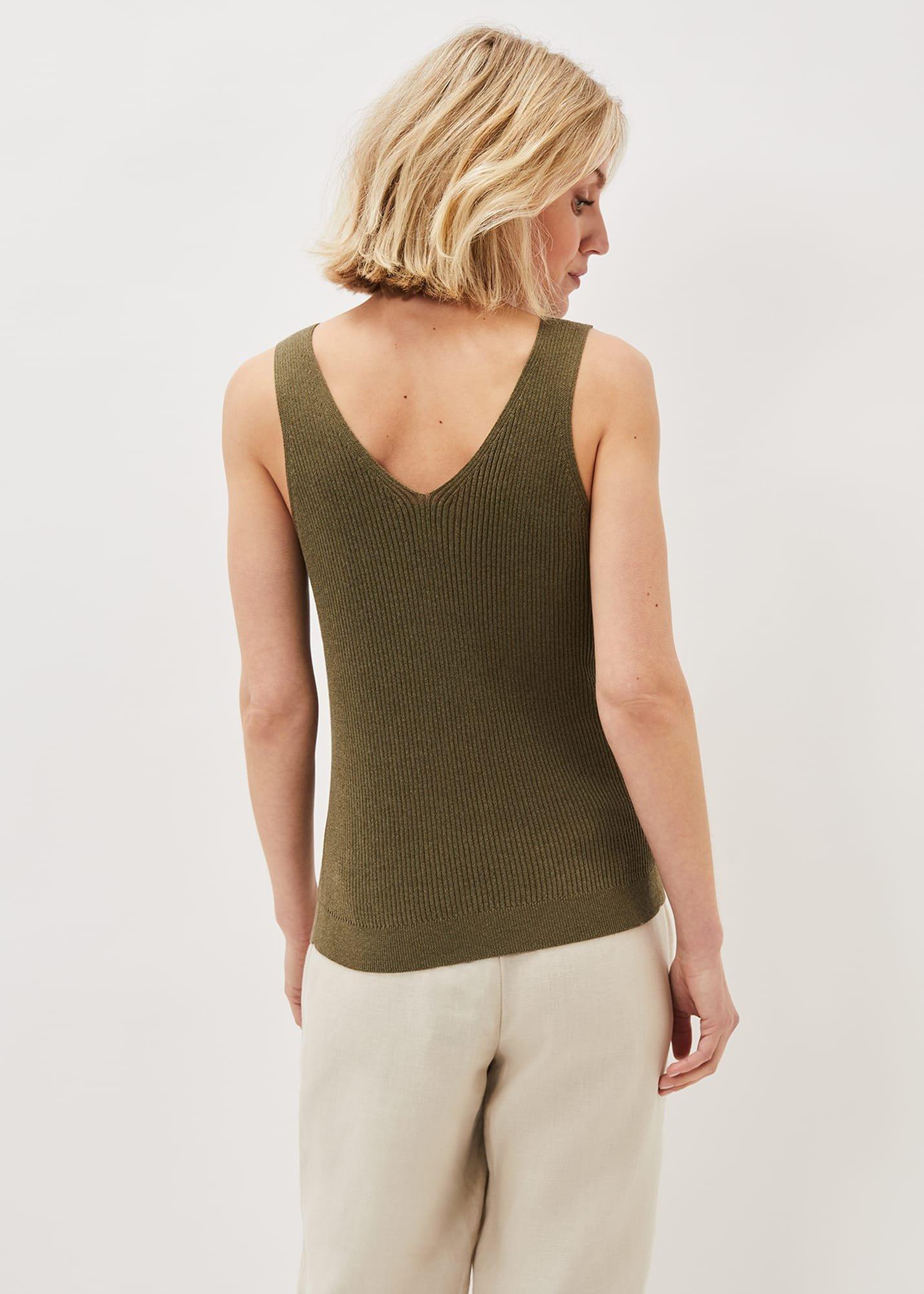 Caryl Ribbed Vest Top