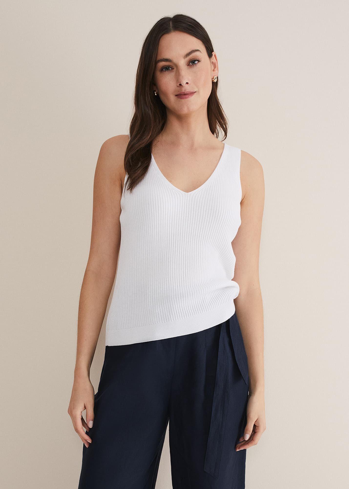 Caryl Ribbed Vest Top