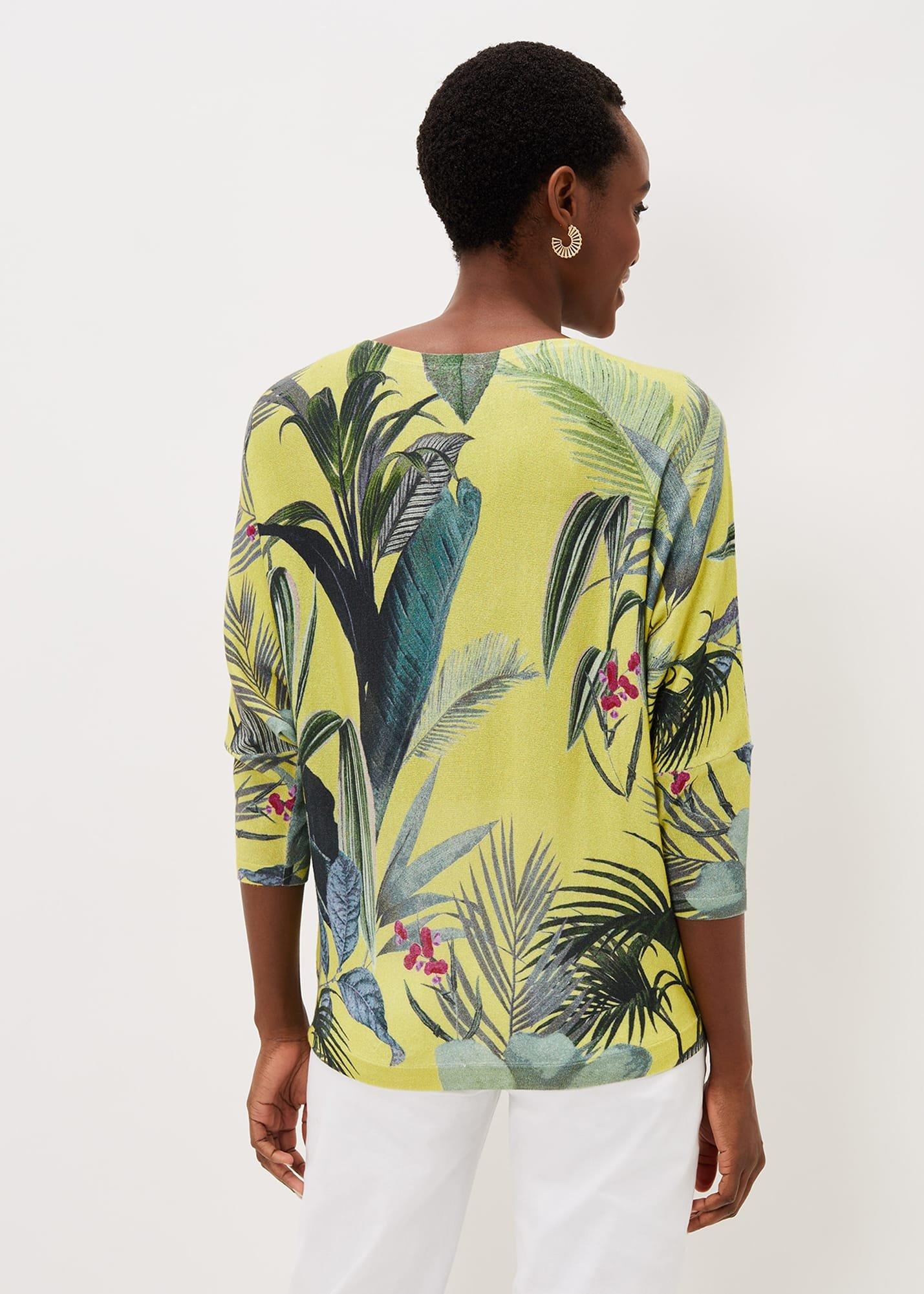 Jo Cotton Palm Print Jumper