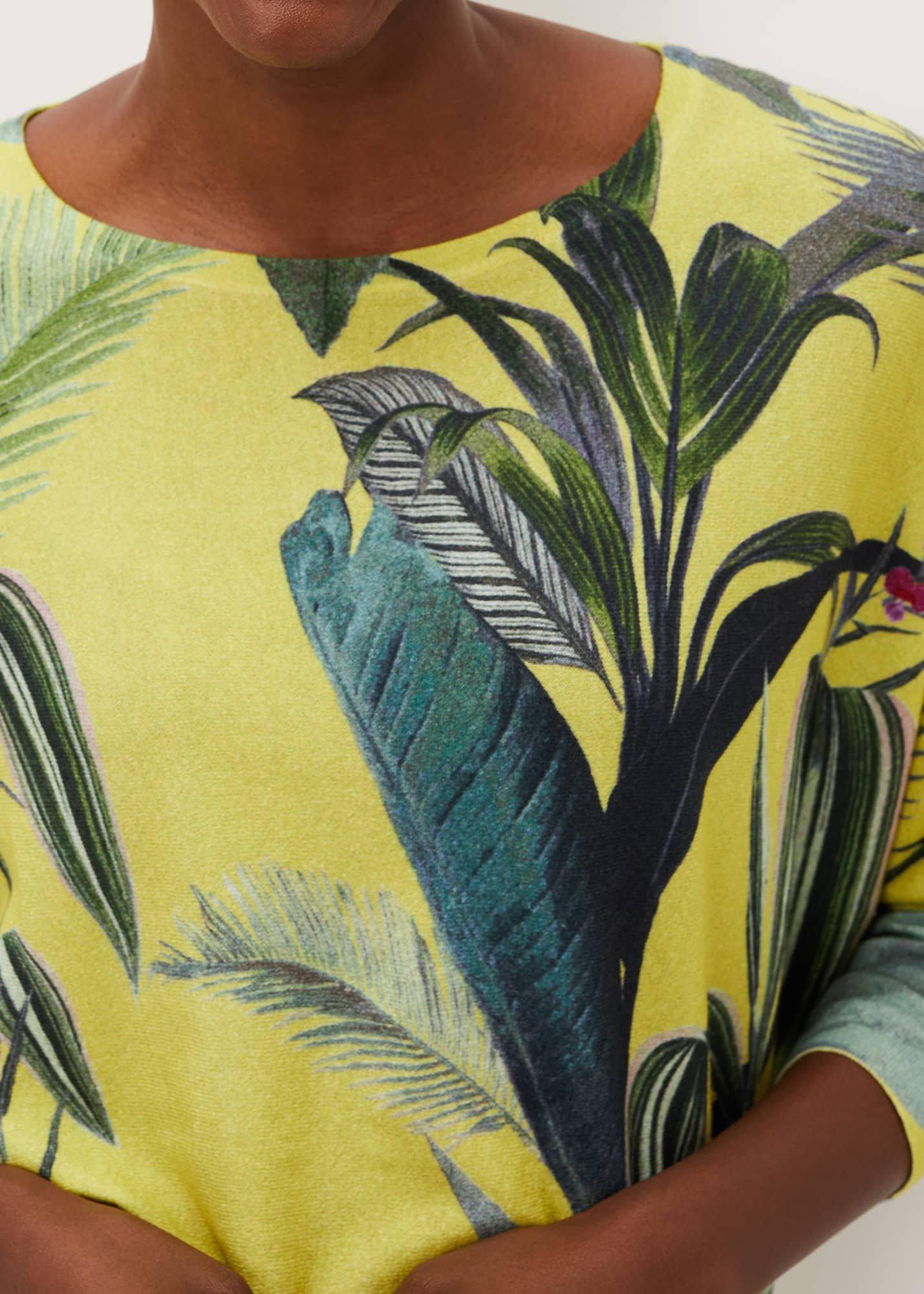 Jo Cotton Palm Print Jumper