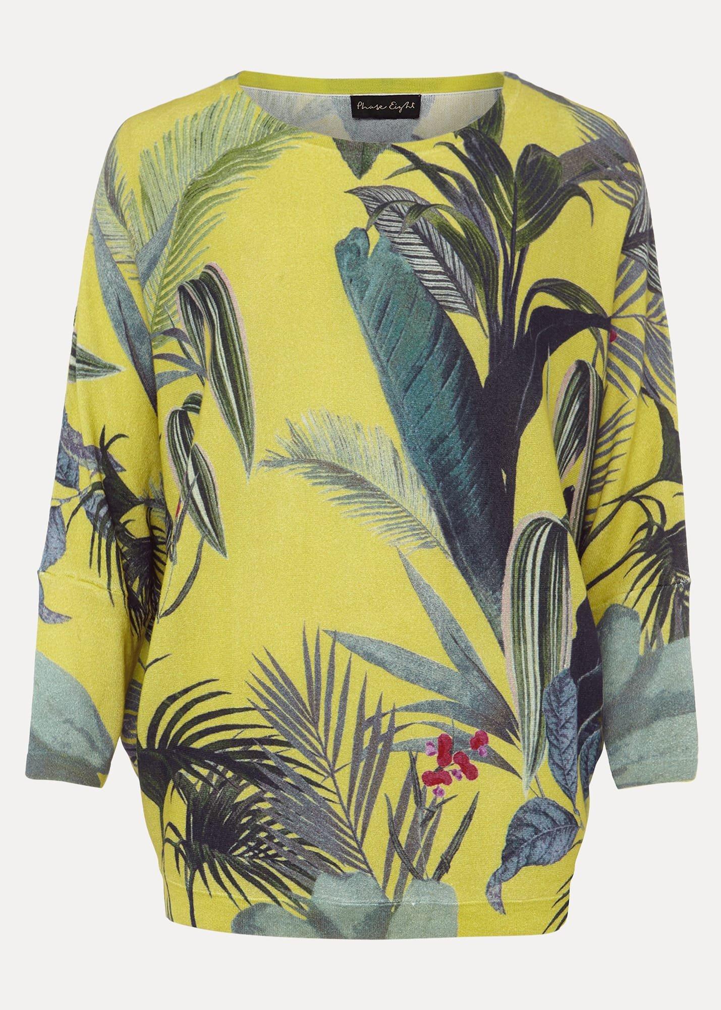 Jo Cotton Palm Print Jumper
