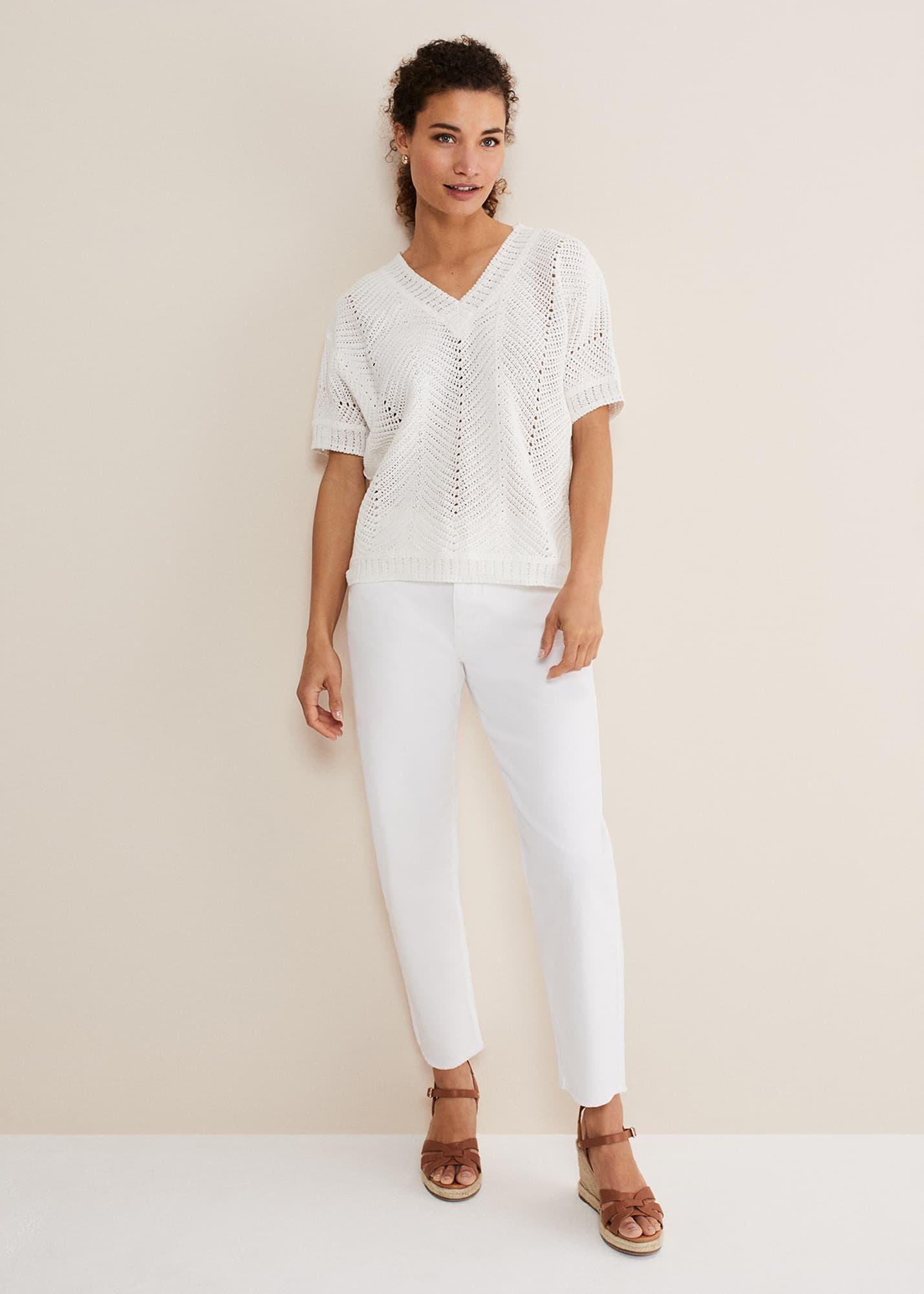 Avas Crochet Knit Top