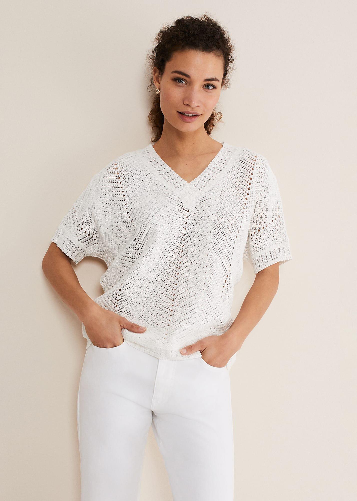 Avas Crochet Knit Top