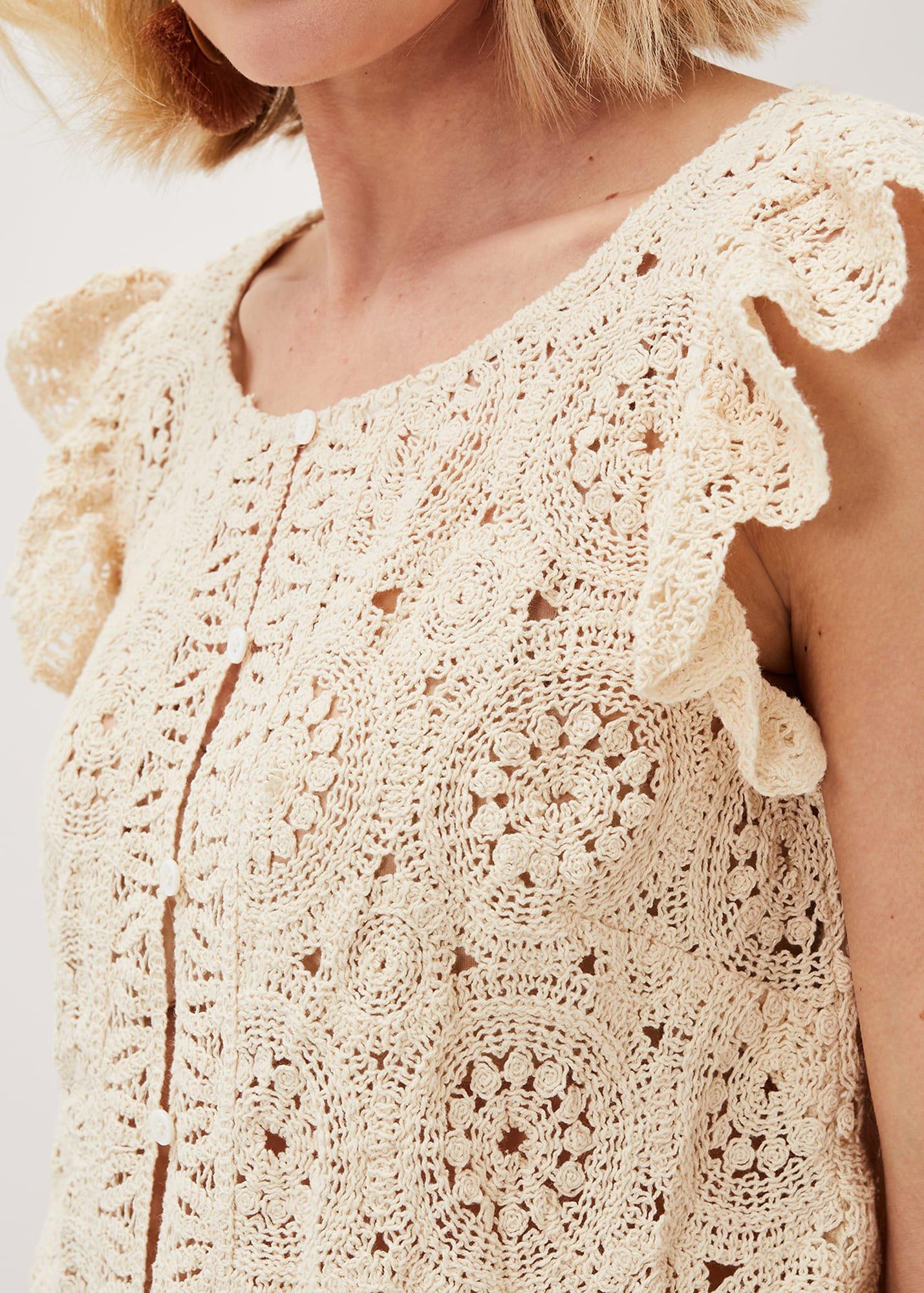 Paulie Crochet Pattern Knit Top