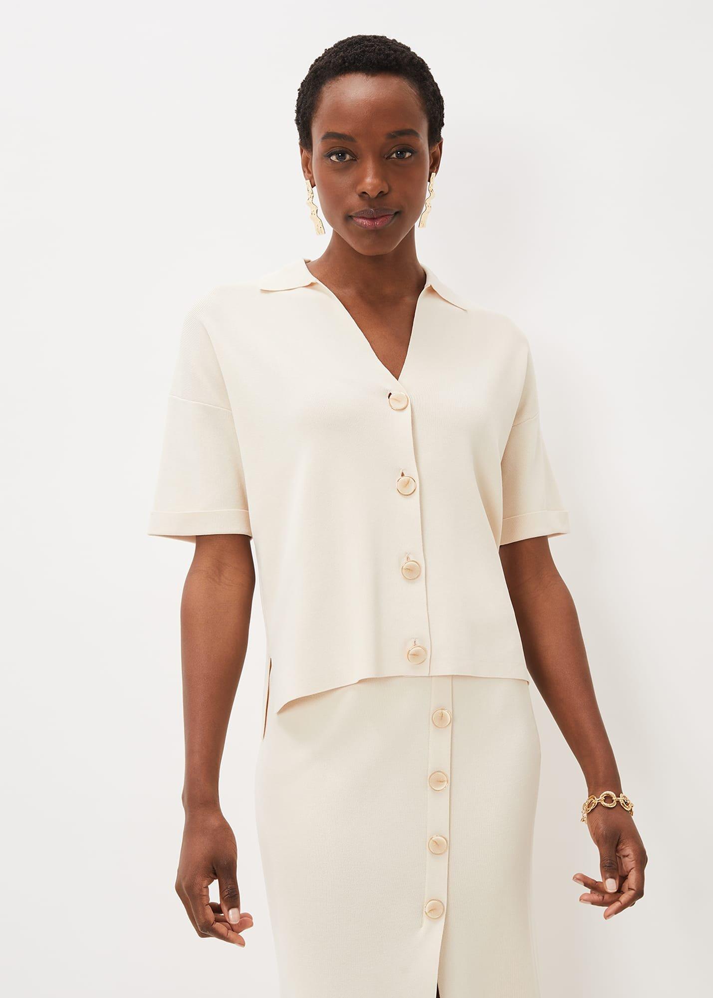 Mae T-Shirt Button Knit