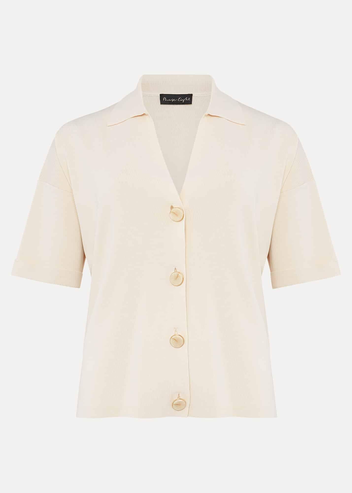 Mae T-Shirt Button Knit