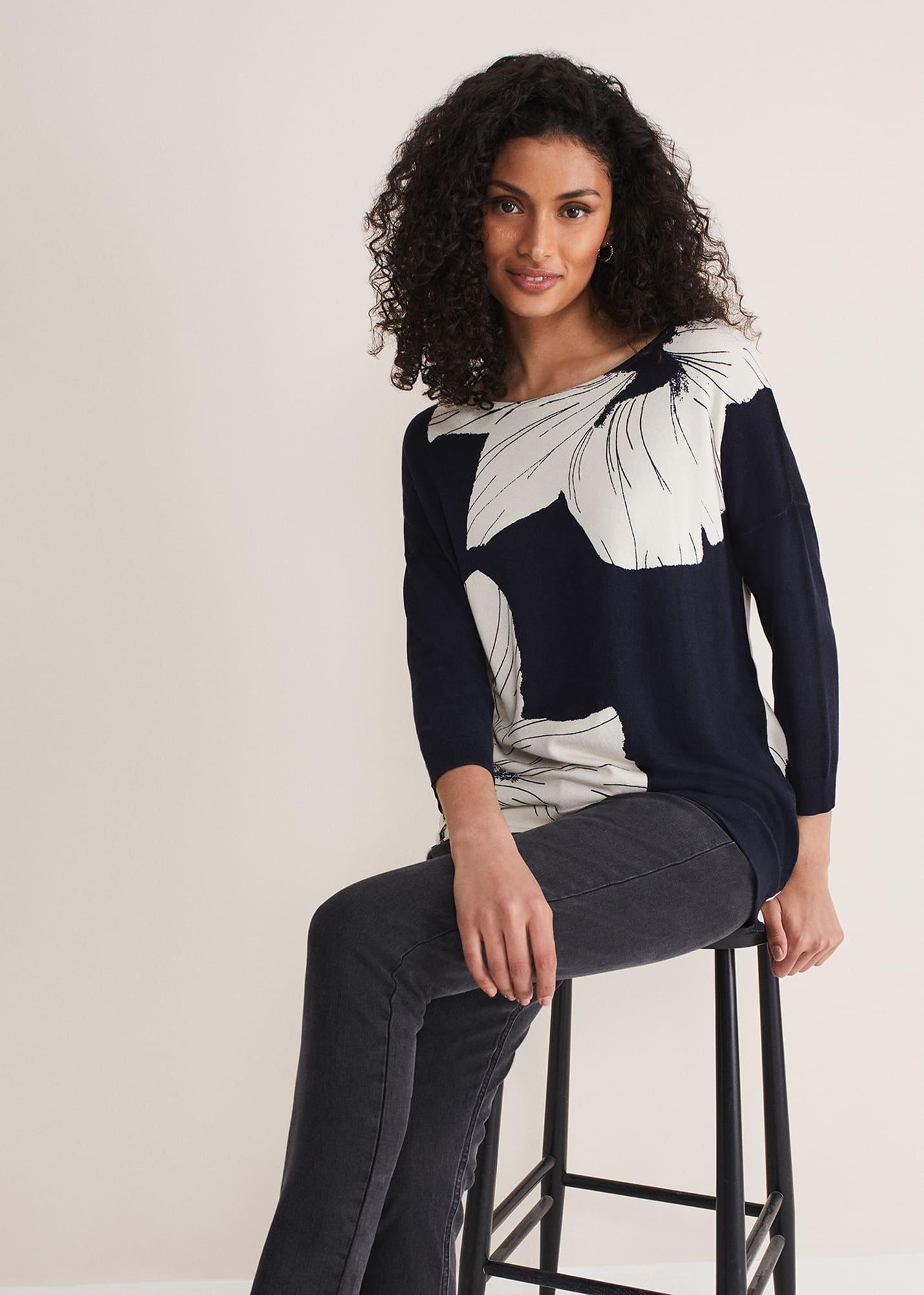 Linda Flower Print Knit