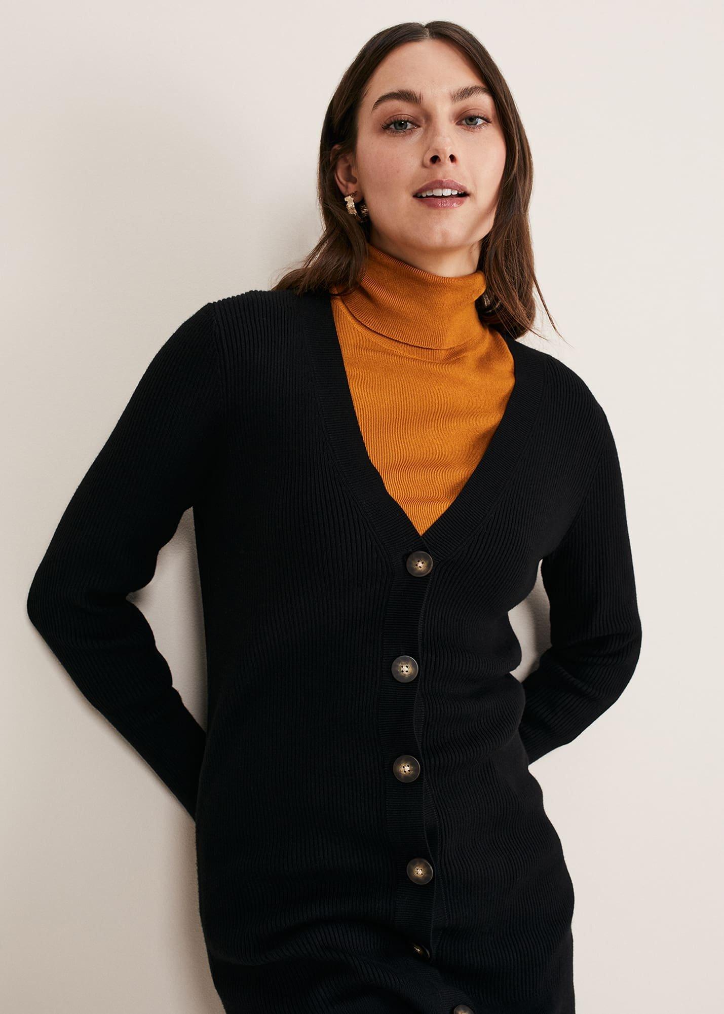 Camille Ribbed Longline Cardigan