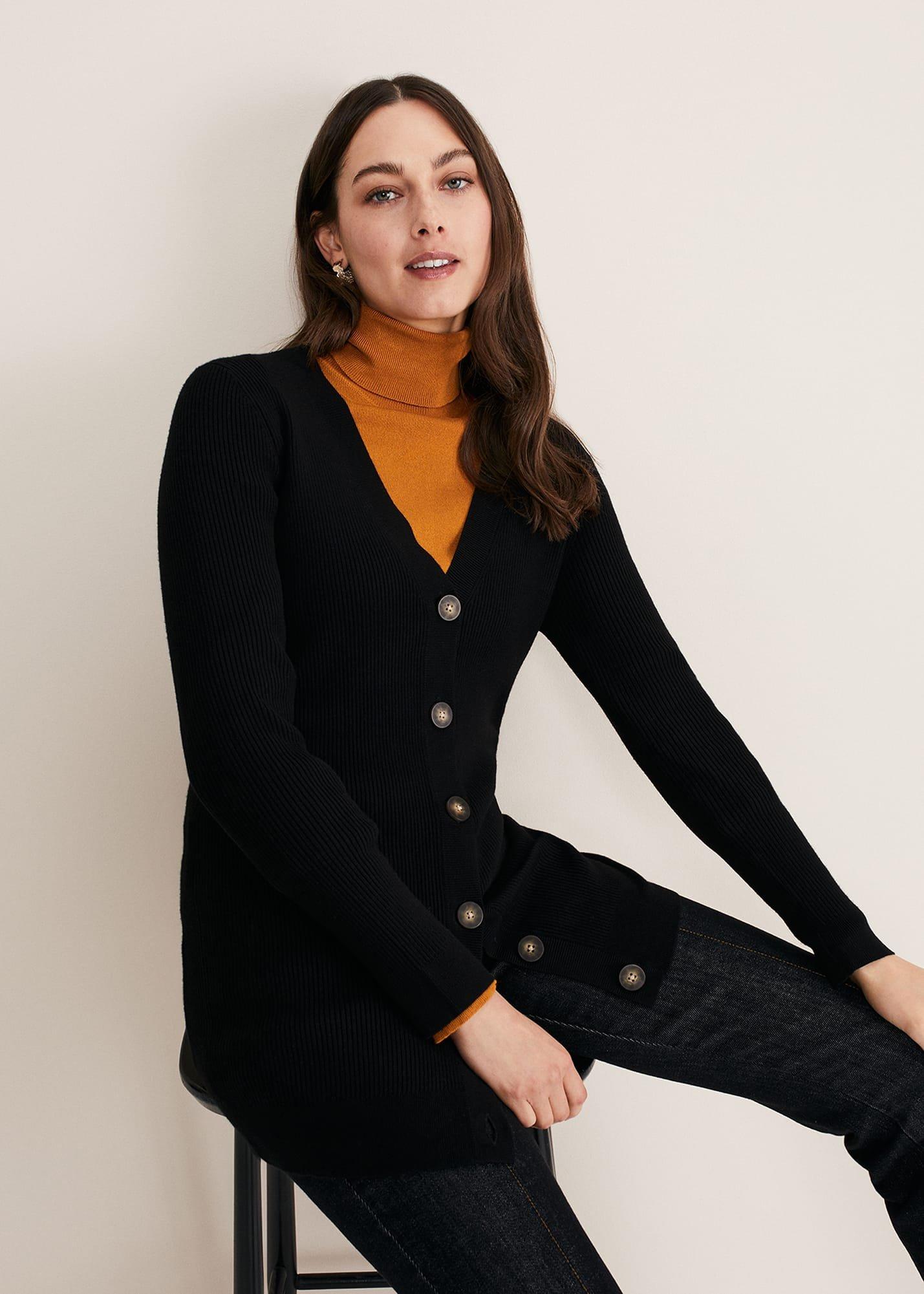 Camille Ribbed Longline Cardigan