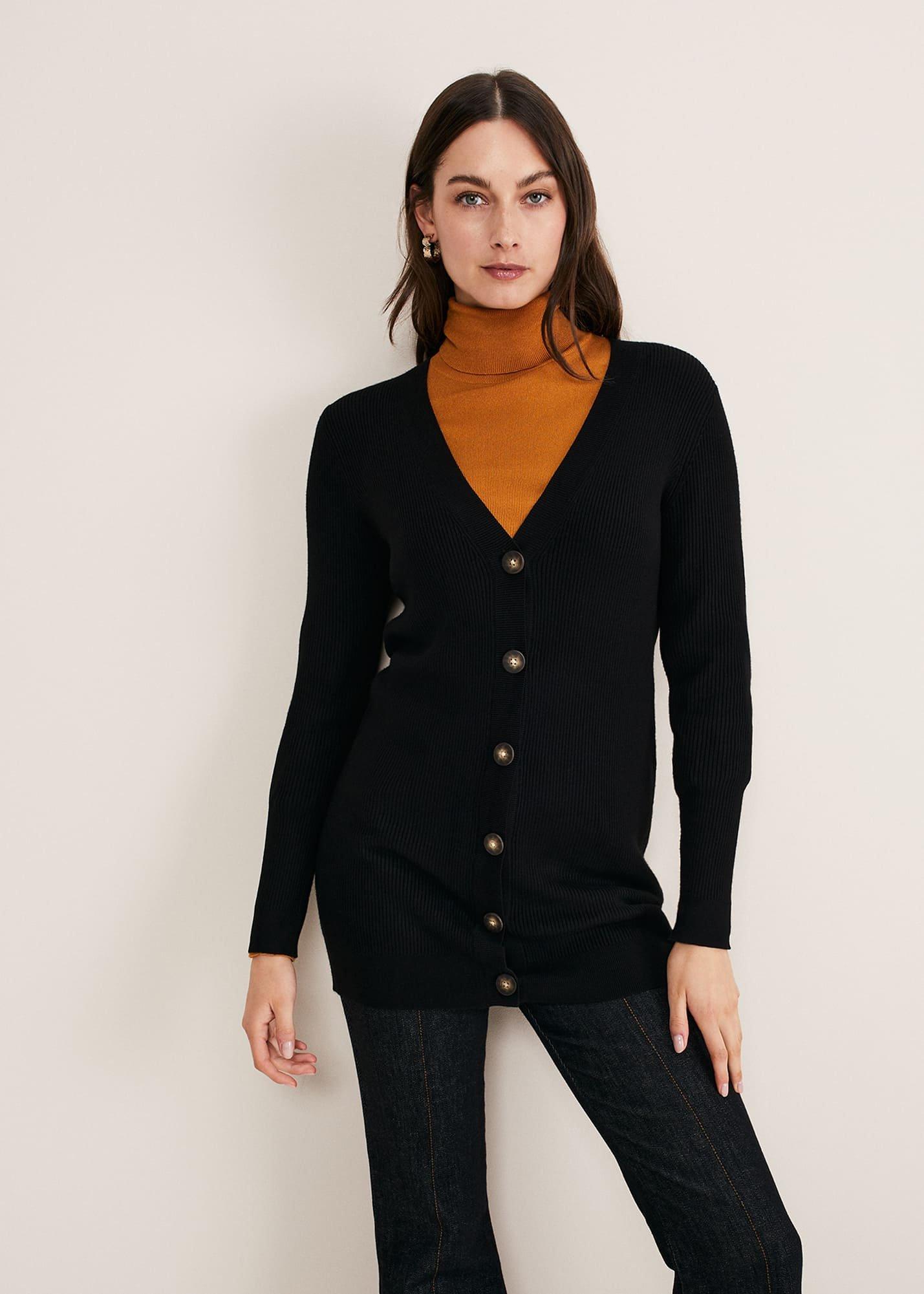 Camille Ribbed Longline Cardigan