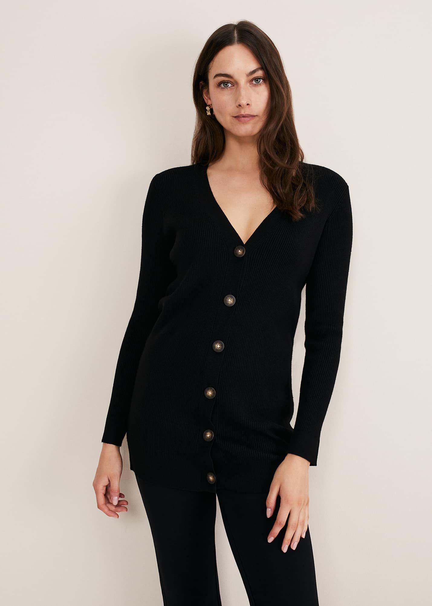 Camille Ribbed Longline Cardigan