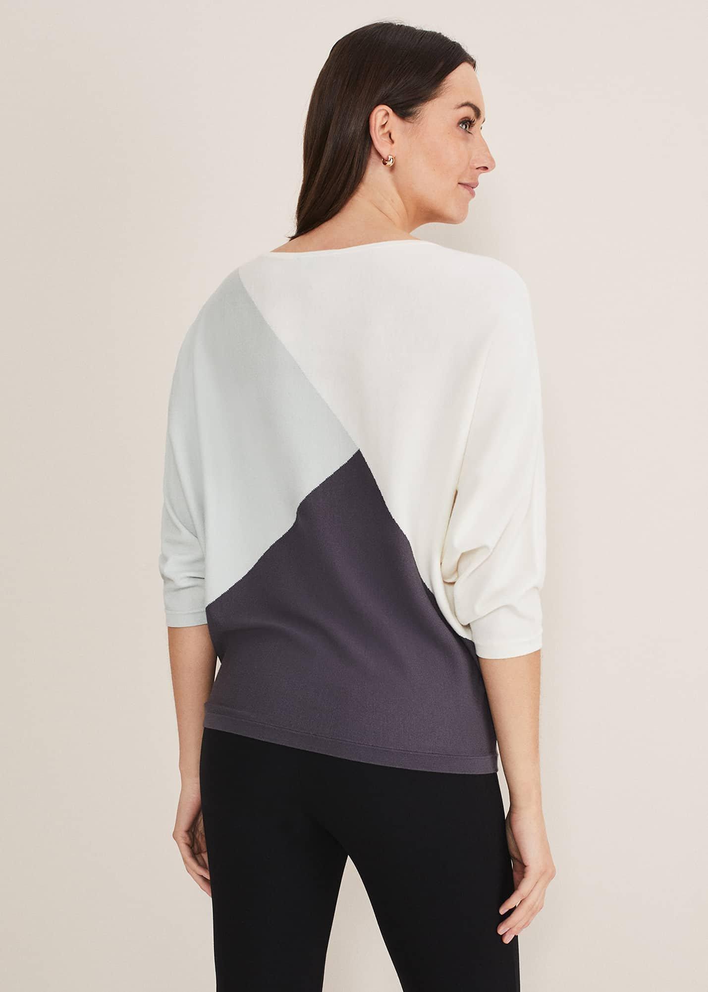 Tessa Colour Block Button Knit
