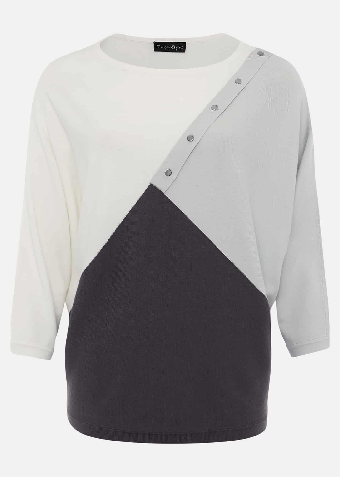 Tessa Colour Block Button Knit