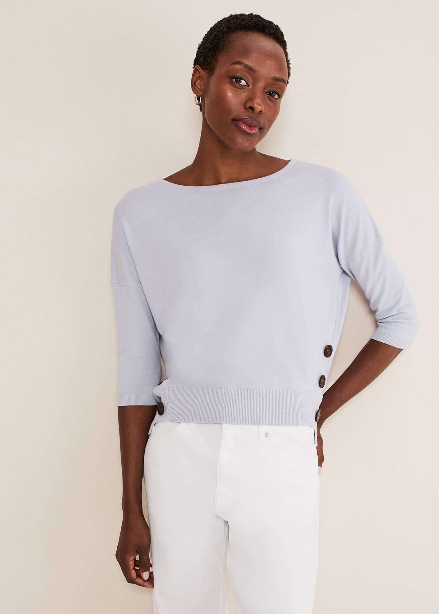 Linda Button Trim Knit