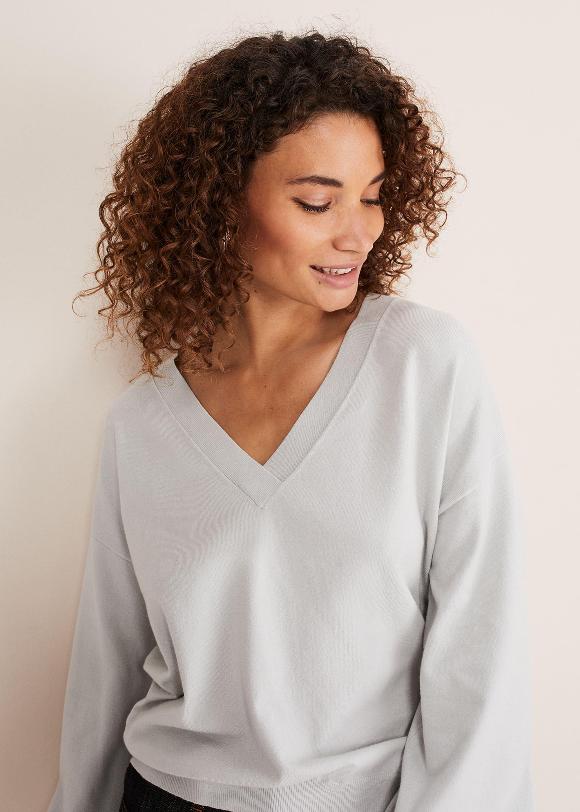 Kylie V Neck Balloon Sleeve Knit