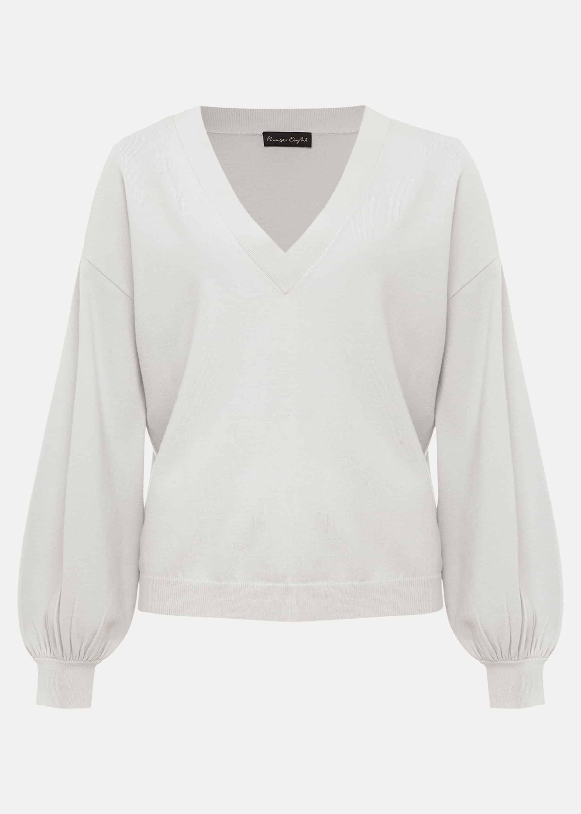 Kylie V Neck Balloon Sleeve Knit