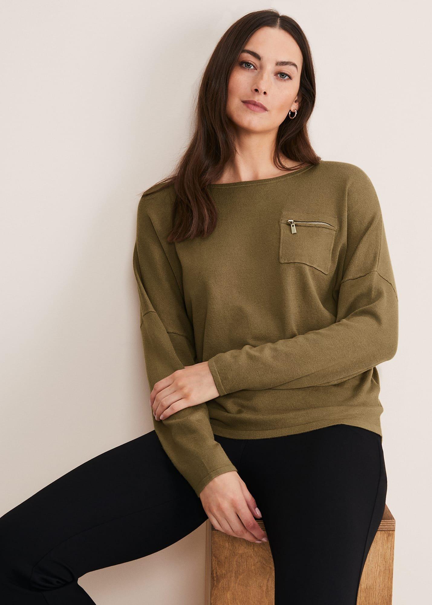 Rose Pocket Trim Knit