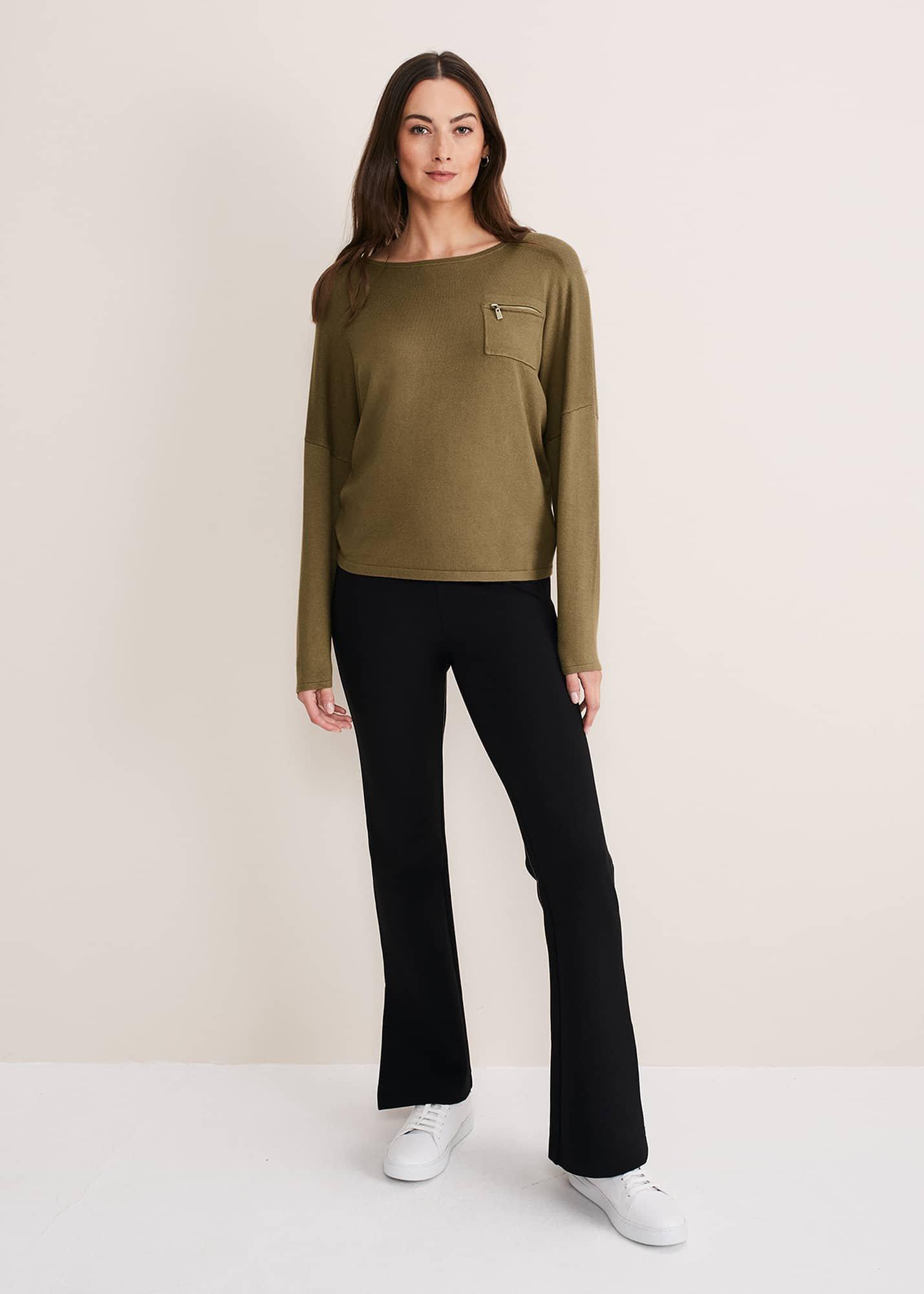 Rose Pocket Trim Knit