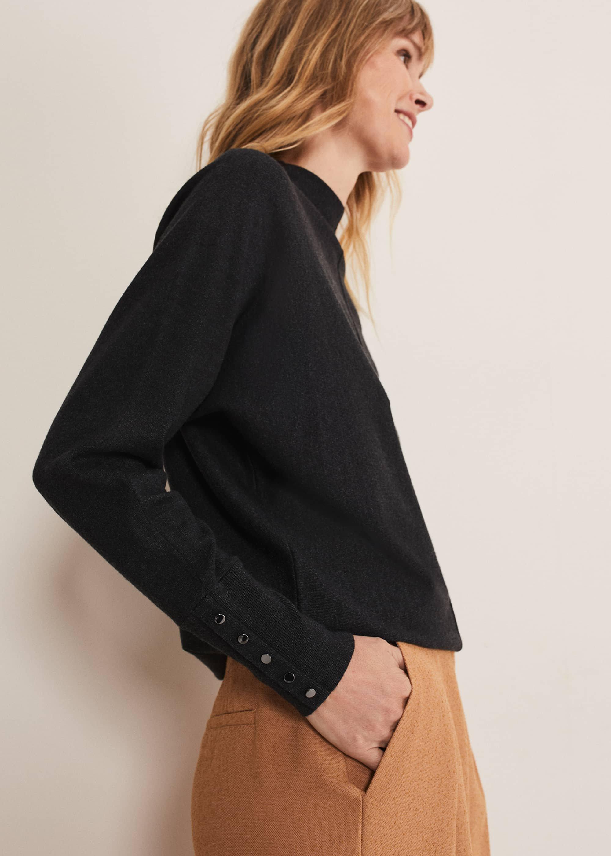 Indigo Button Cuff Easy Knit