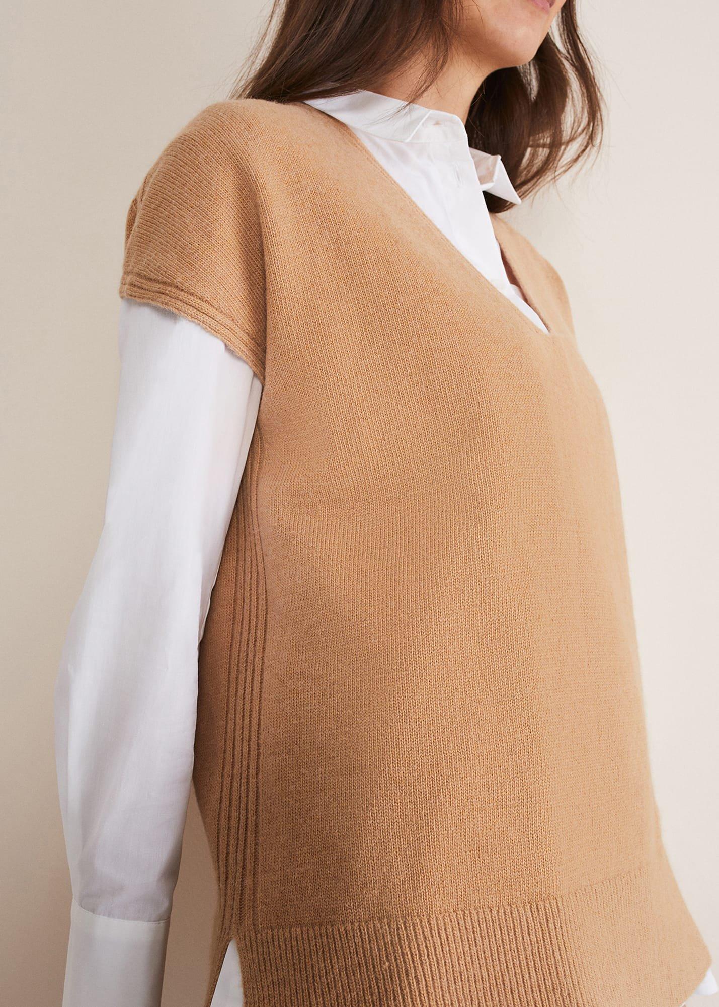 Safin V Neck Wool Blend Knitted Tabbard