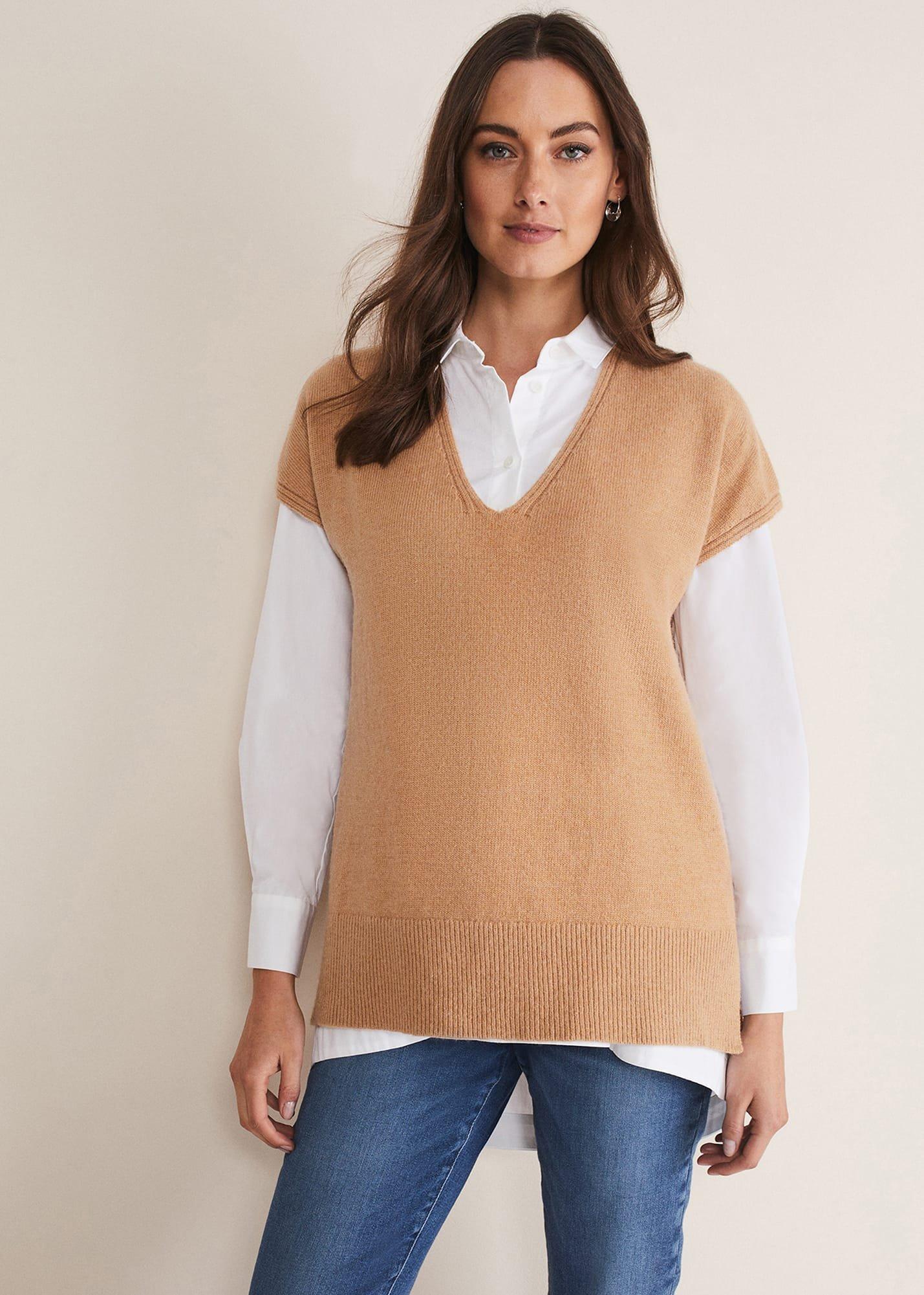 Safin V Neck Wool Blend Knitted Tabbard