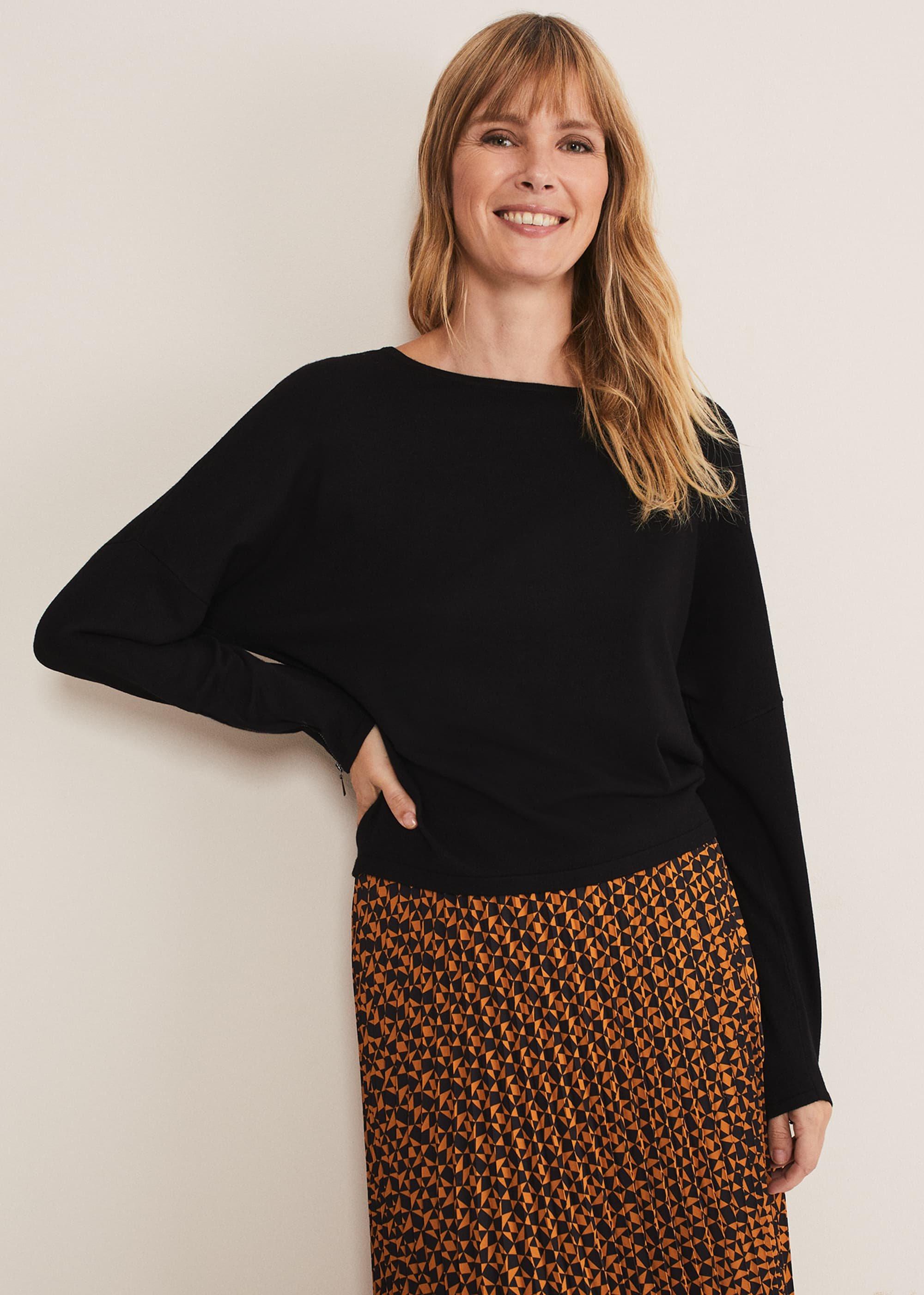 Olivian Zip Cuff Detail Knit
