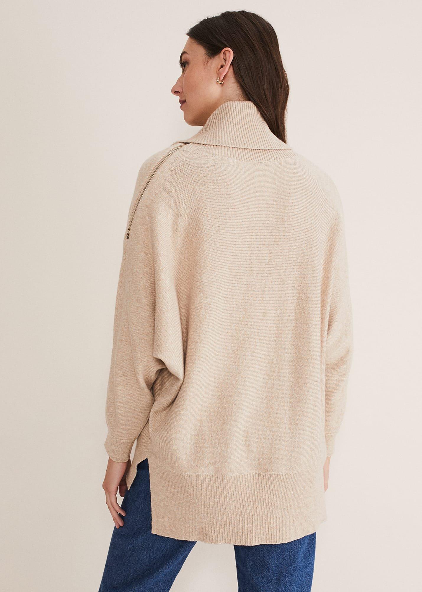 Nola Zip Neck Chunky Relaxed Knit