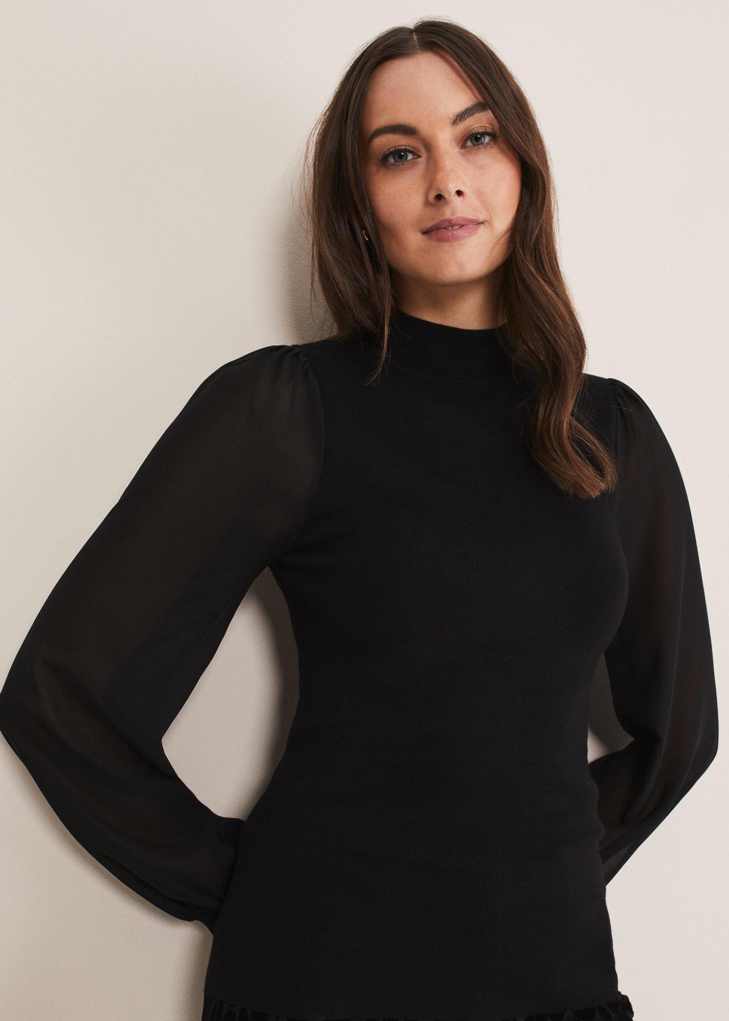 Eliza Chiffon Sleeve Knit