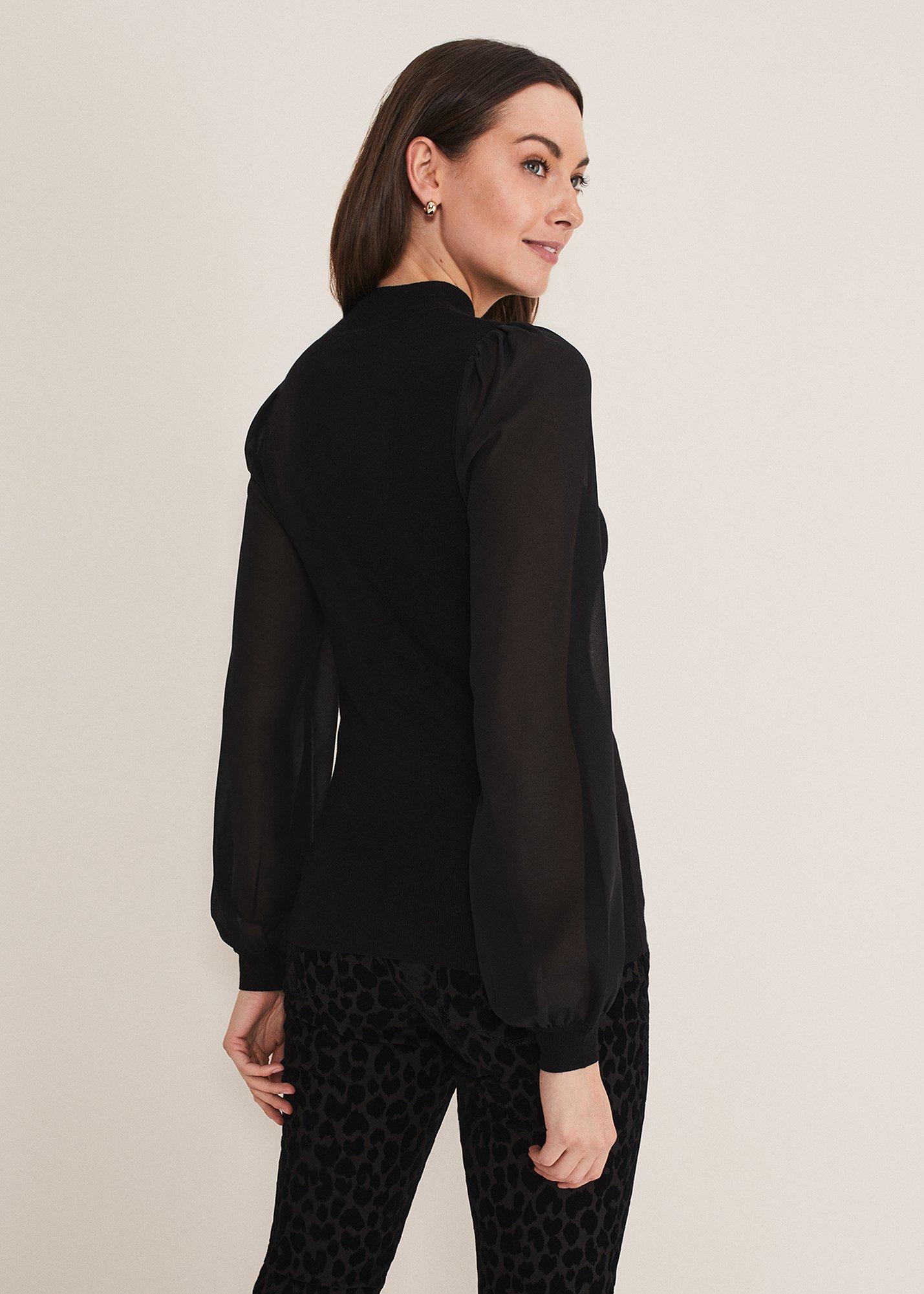 Eliza Chiffon Sleeve Knit