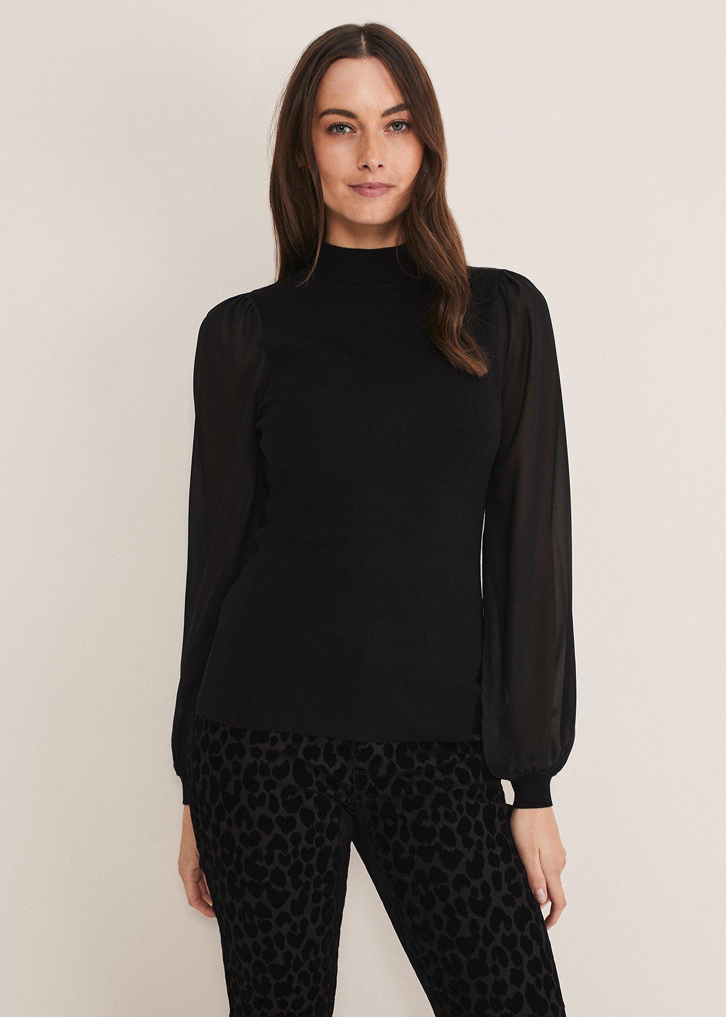 Eliza Chiffon Sleeve Knit