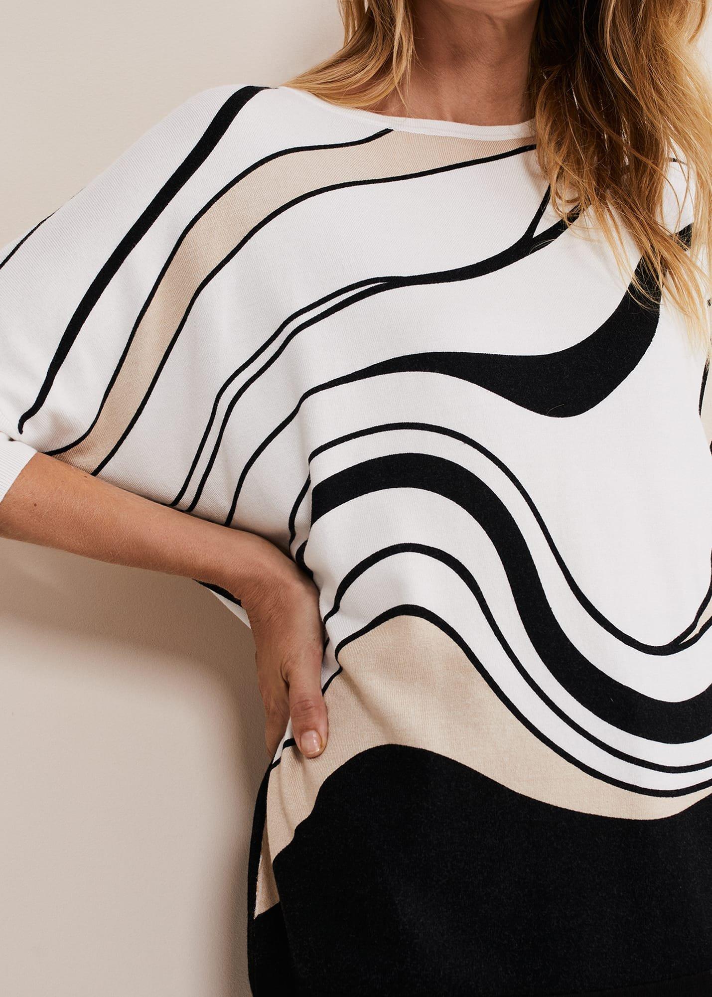 Macie Contour Longline Print Knit