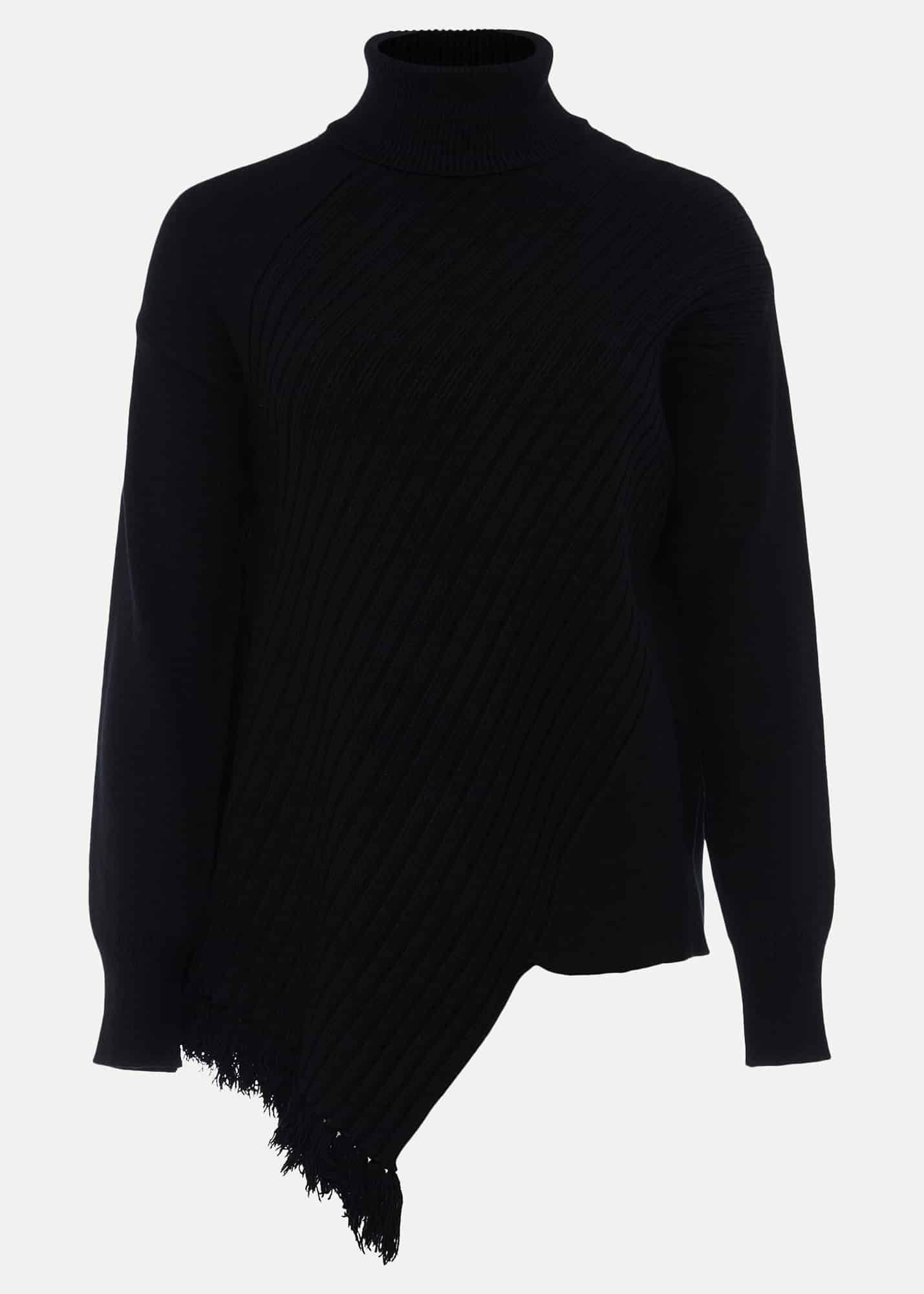 Darcy Cosy Asymmetric Fringe Knit