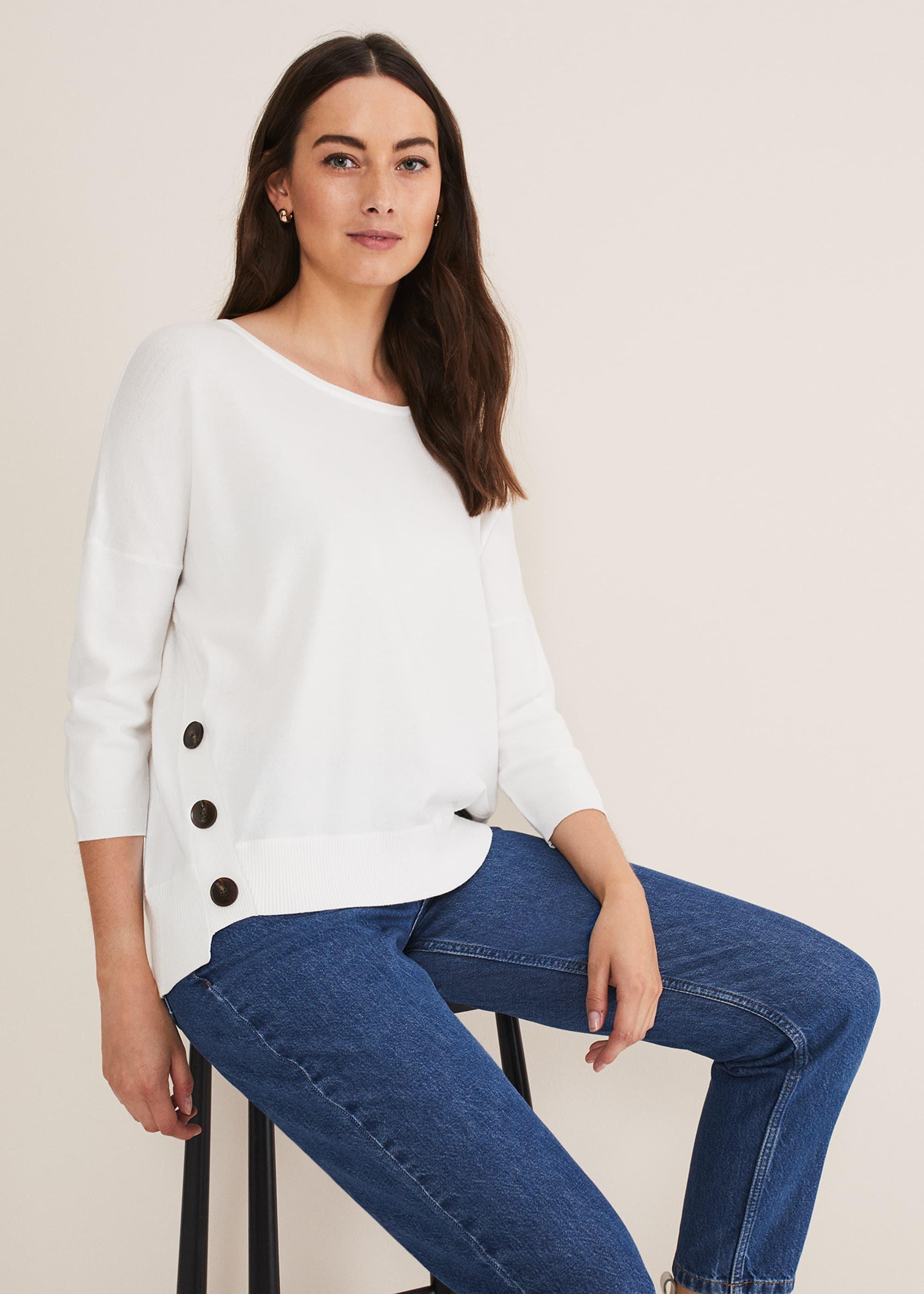 Linda Button Trim Knit