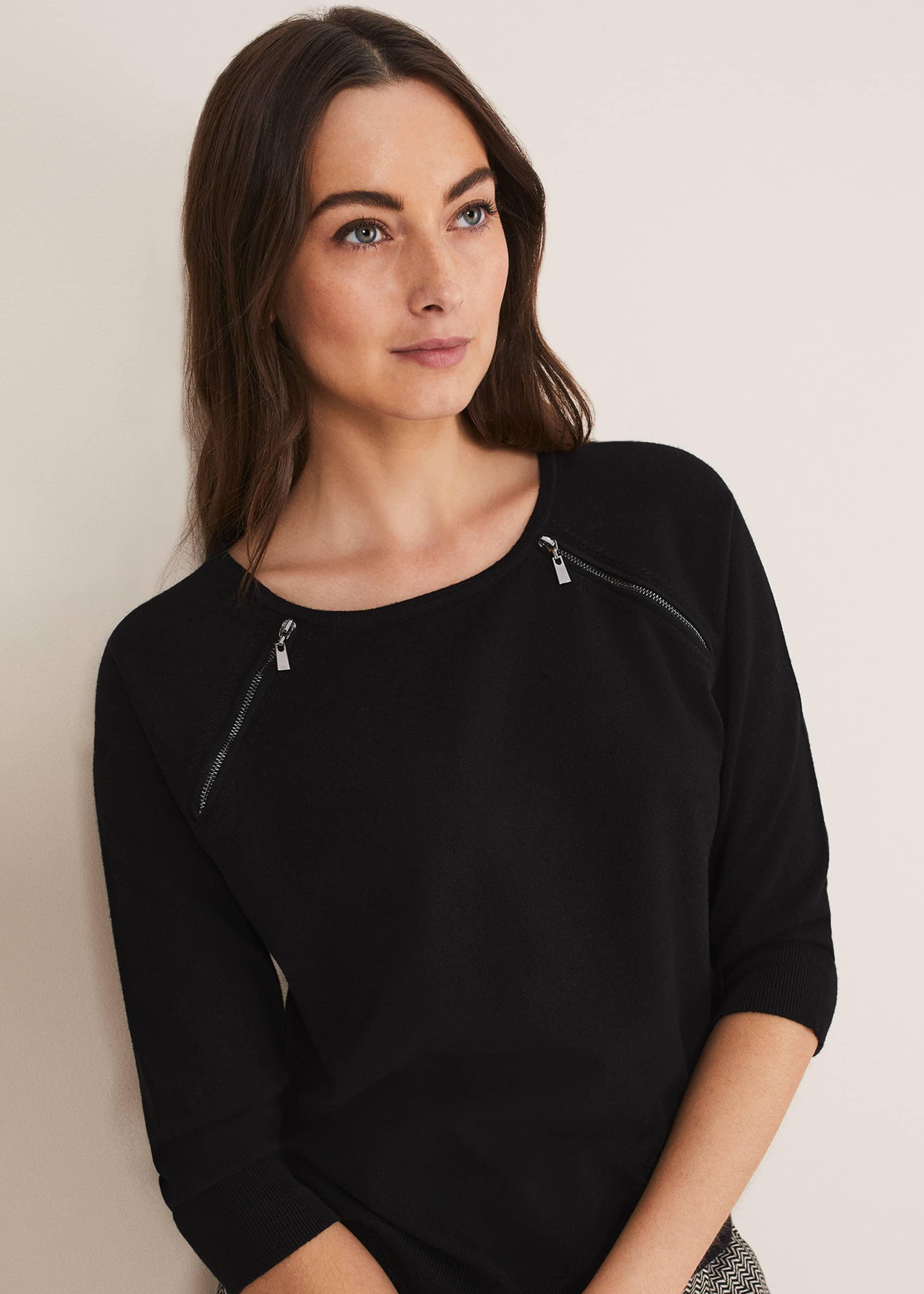 Lolan Zip Trim Knit Jumper