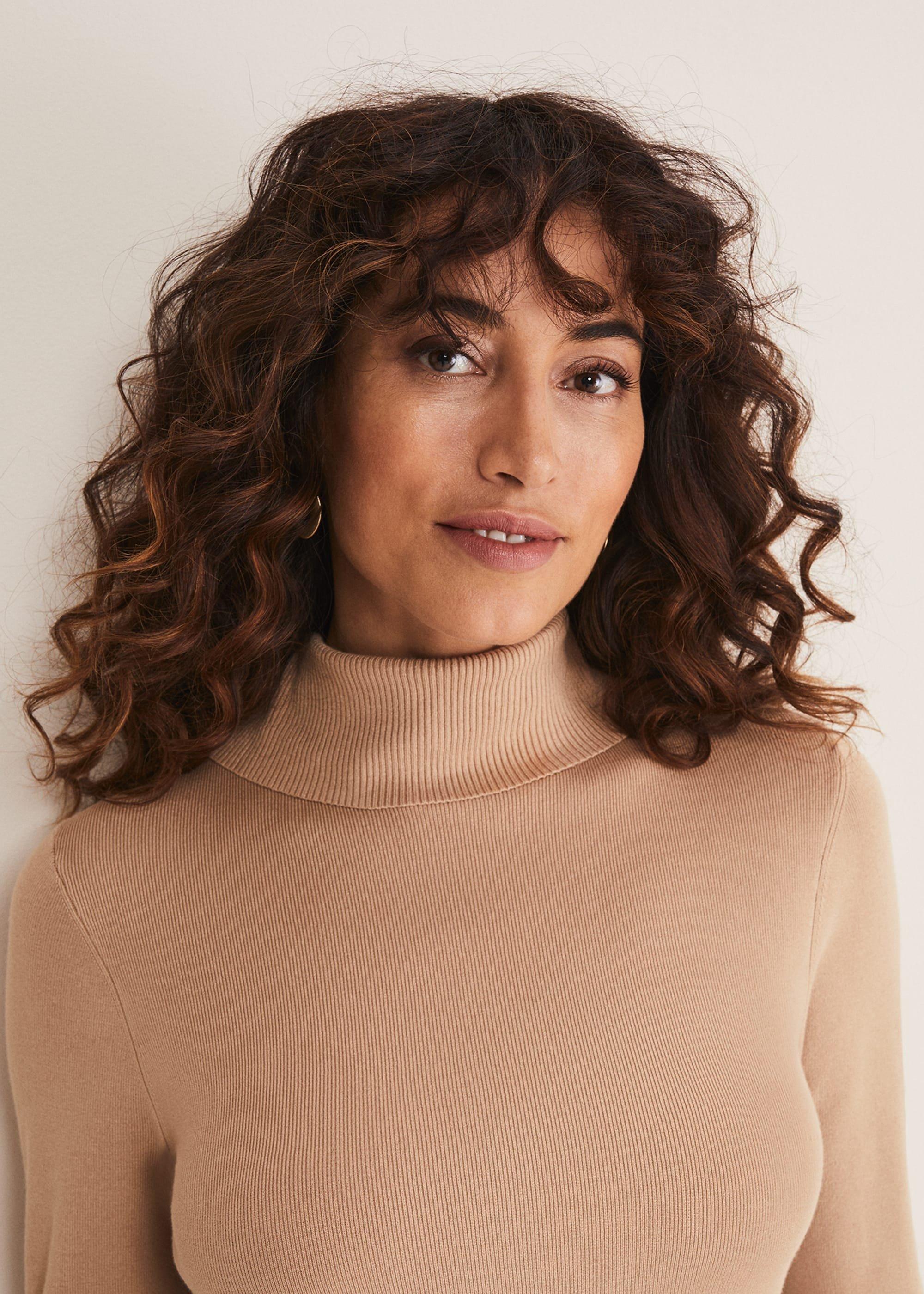 Ottilie Button Detail Roll Neck Knit
