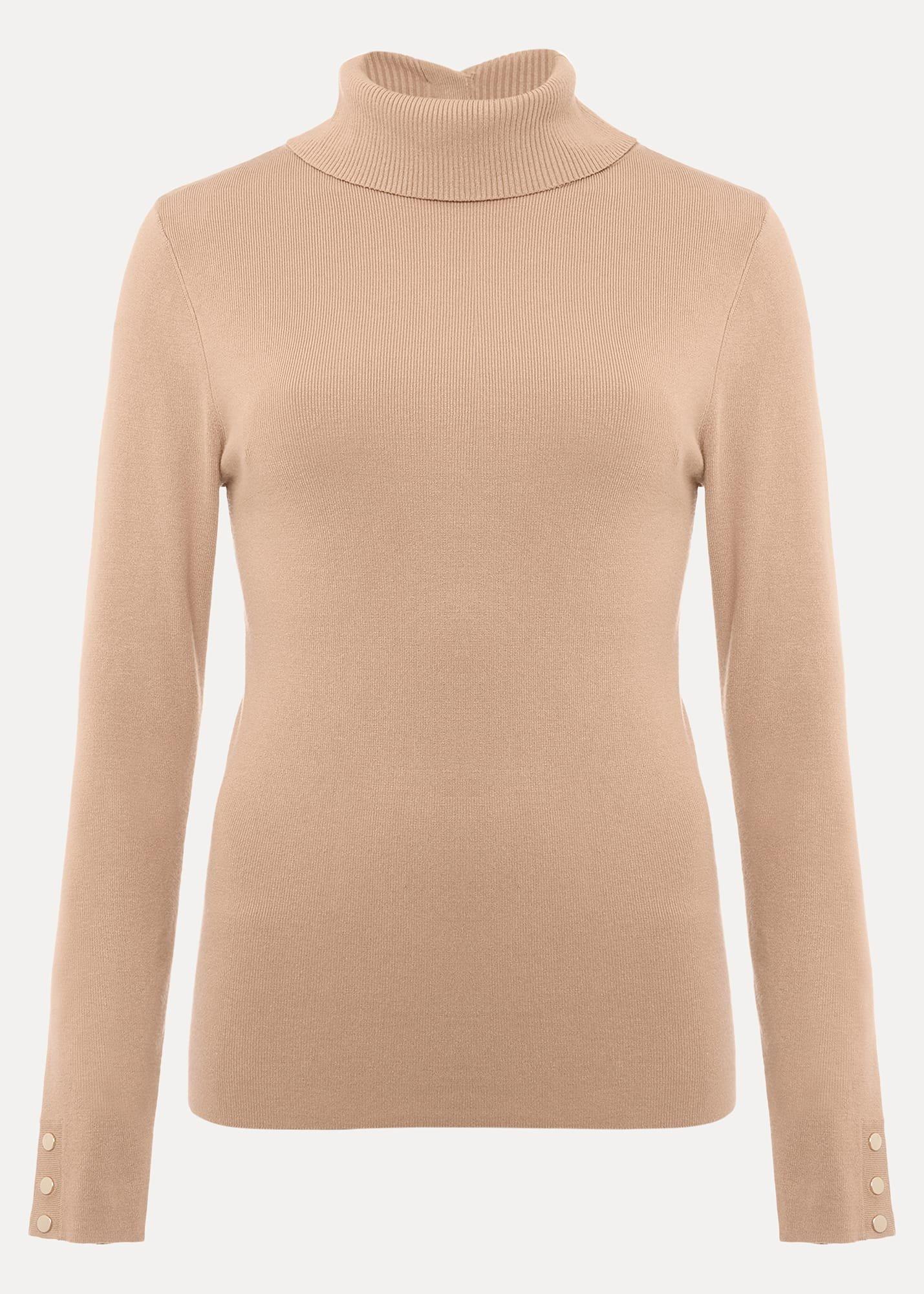 Ottilie Button Detail Roll Neck Knit