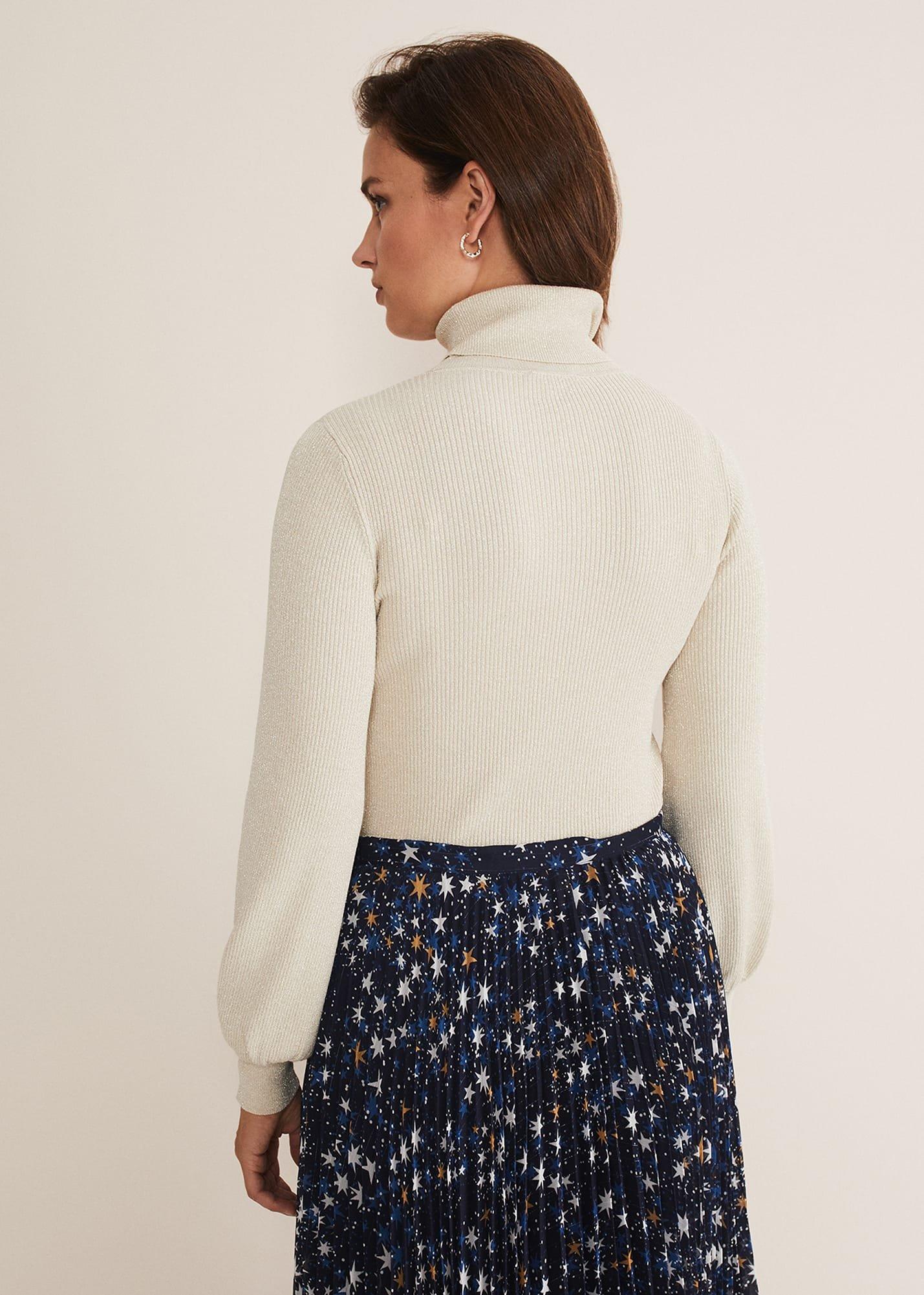 Gwyneth Balloon Sleeve Lurex Jumper