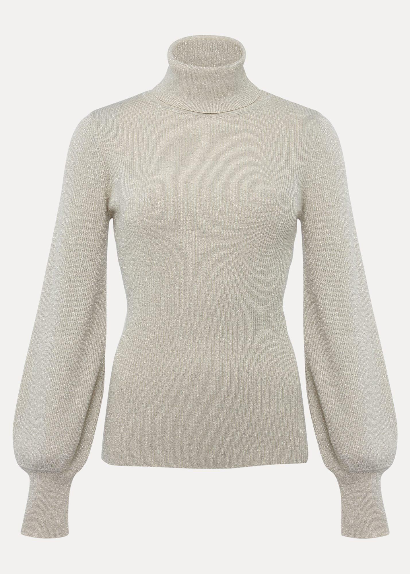 Gwyneth Balloon Sleeve Lurex Jumper