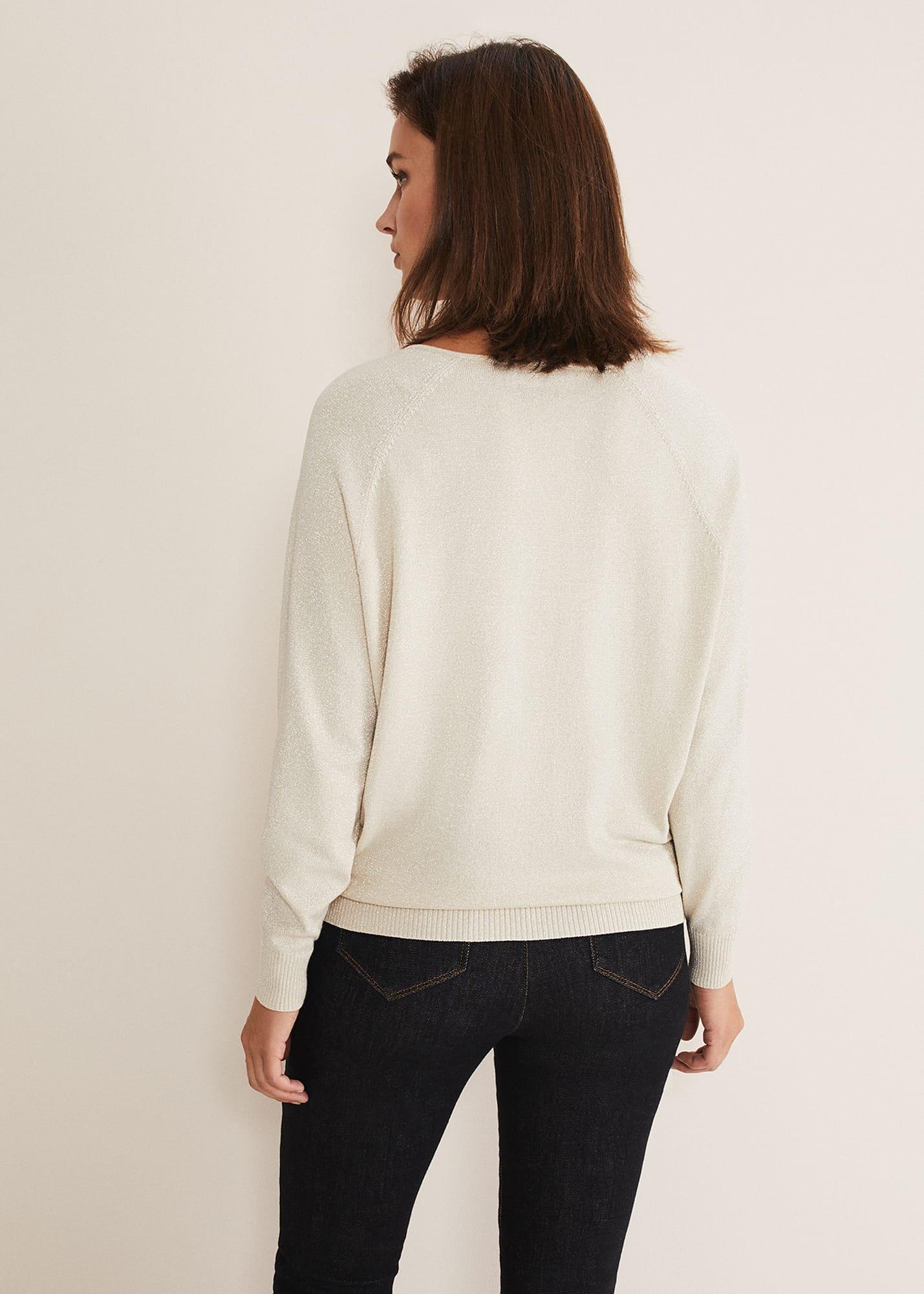 Senita V Neck Lurex Jumper
