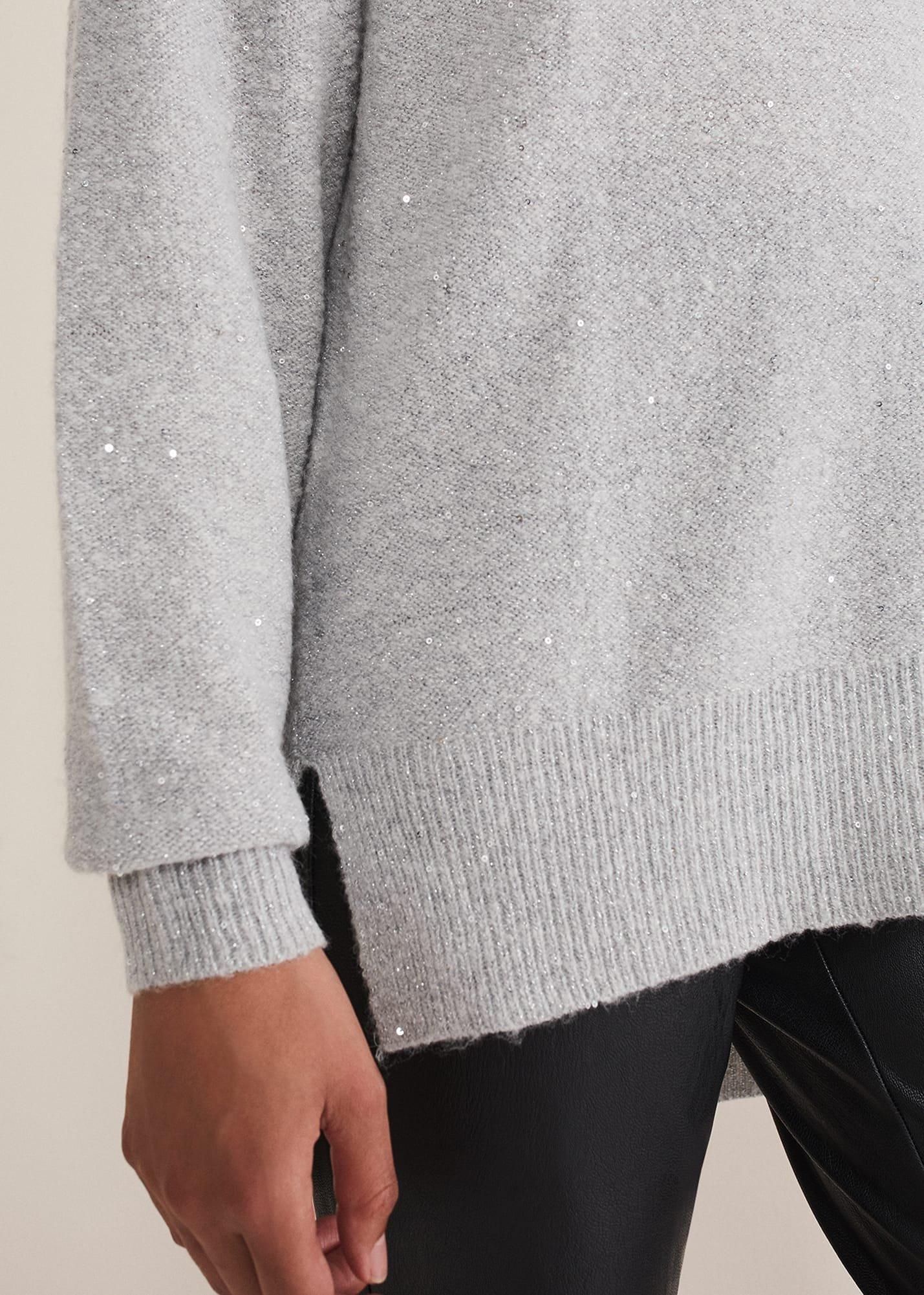 Bronte Cowl Neck Sequin Jumper